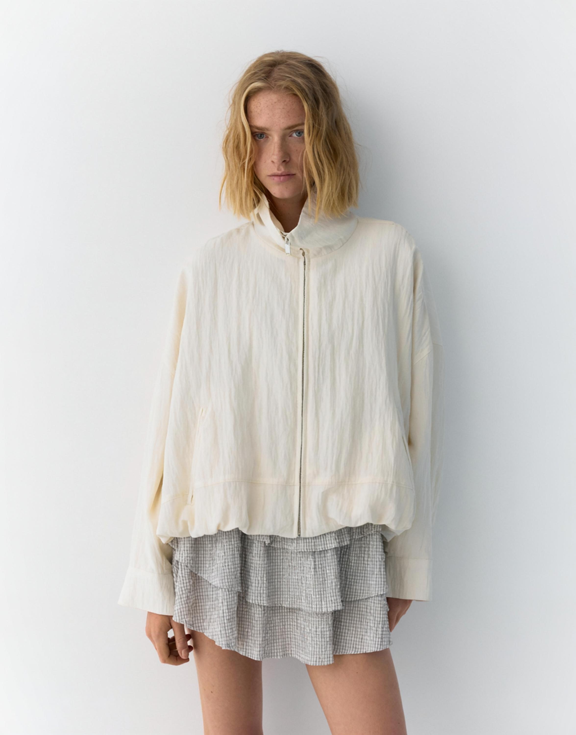 Dik yaka balon ceket - Görsel 20