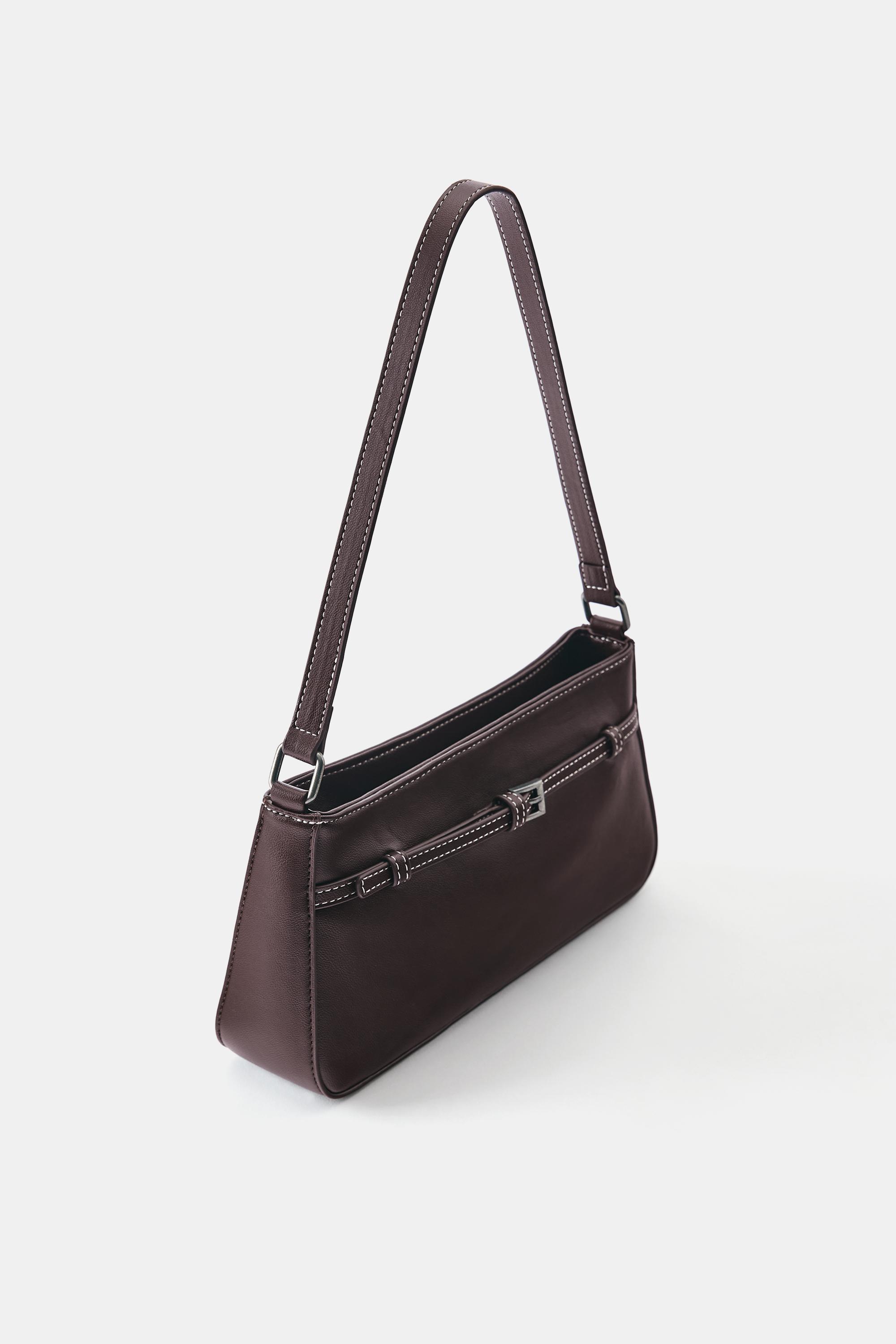 Buckle shoulder bag — Brown