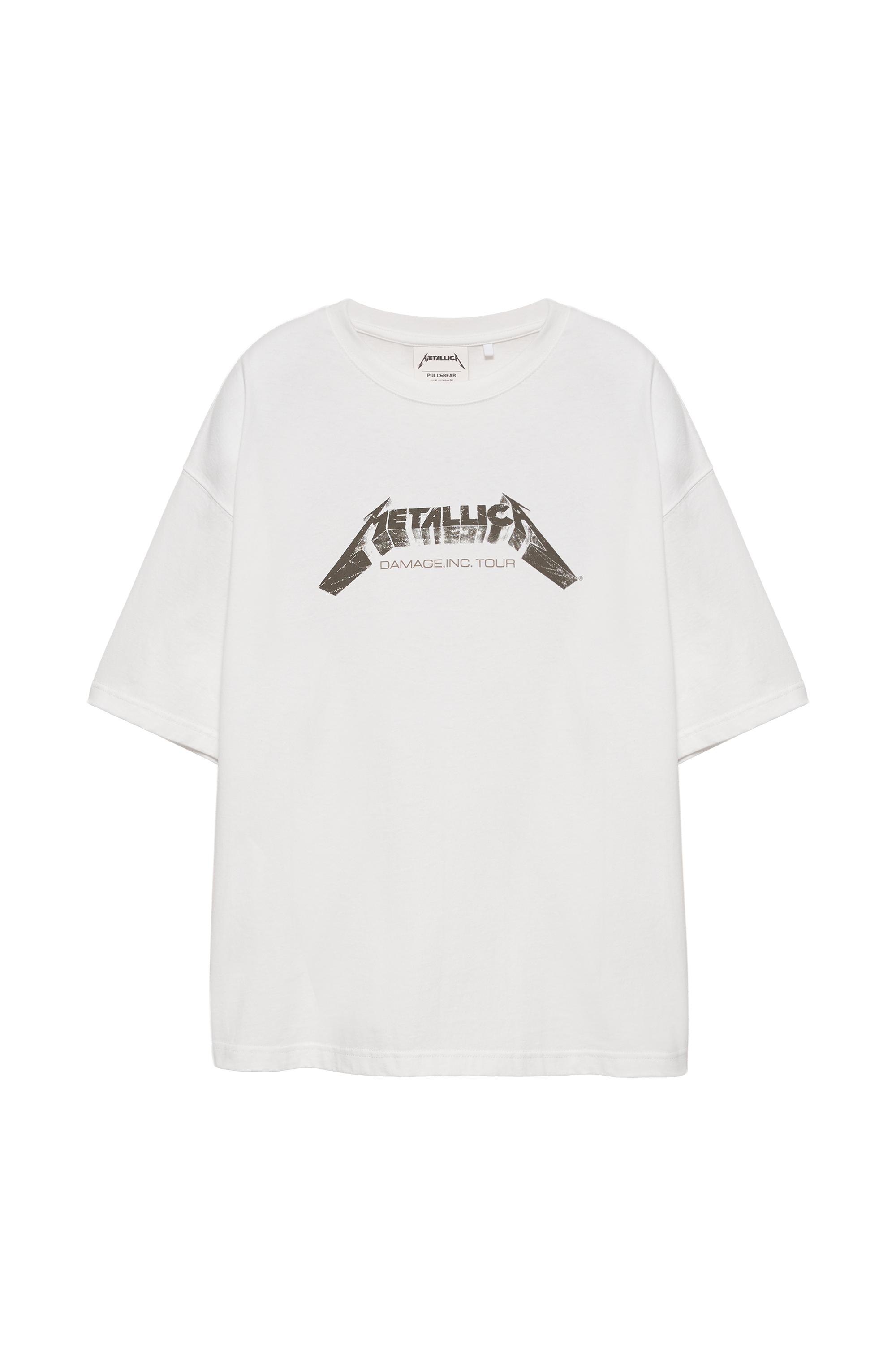 Pull&Bear Metallica relaxed fit tişört görsel 3