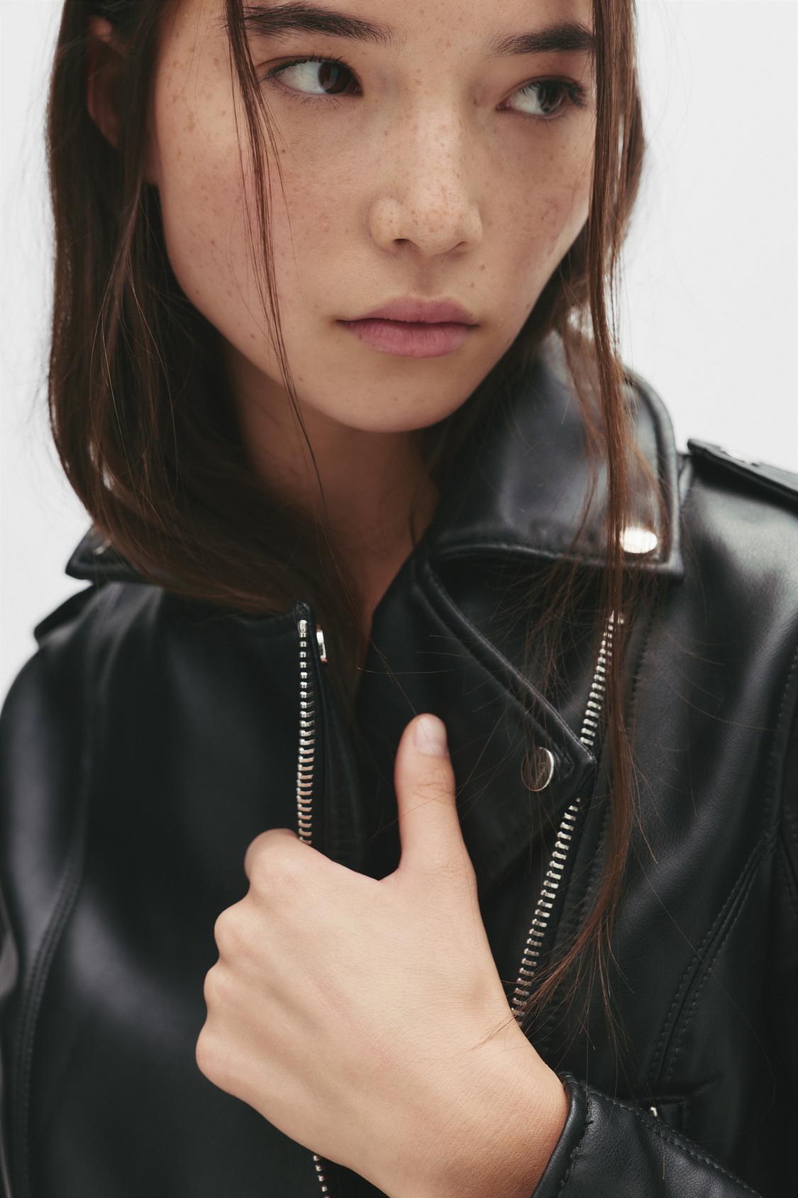 Giubbotto Biker Giubbotto Di Pelle Pull And Bear Giacca Biker In