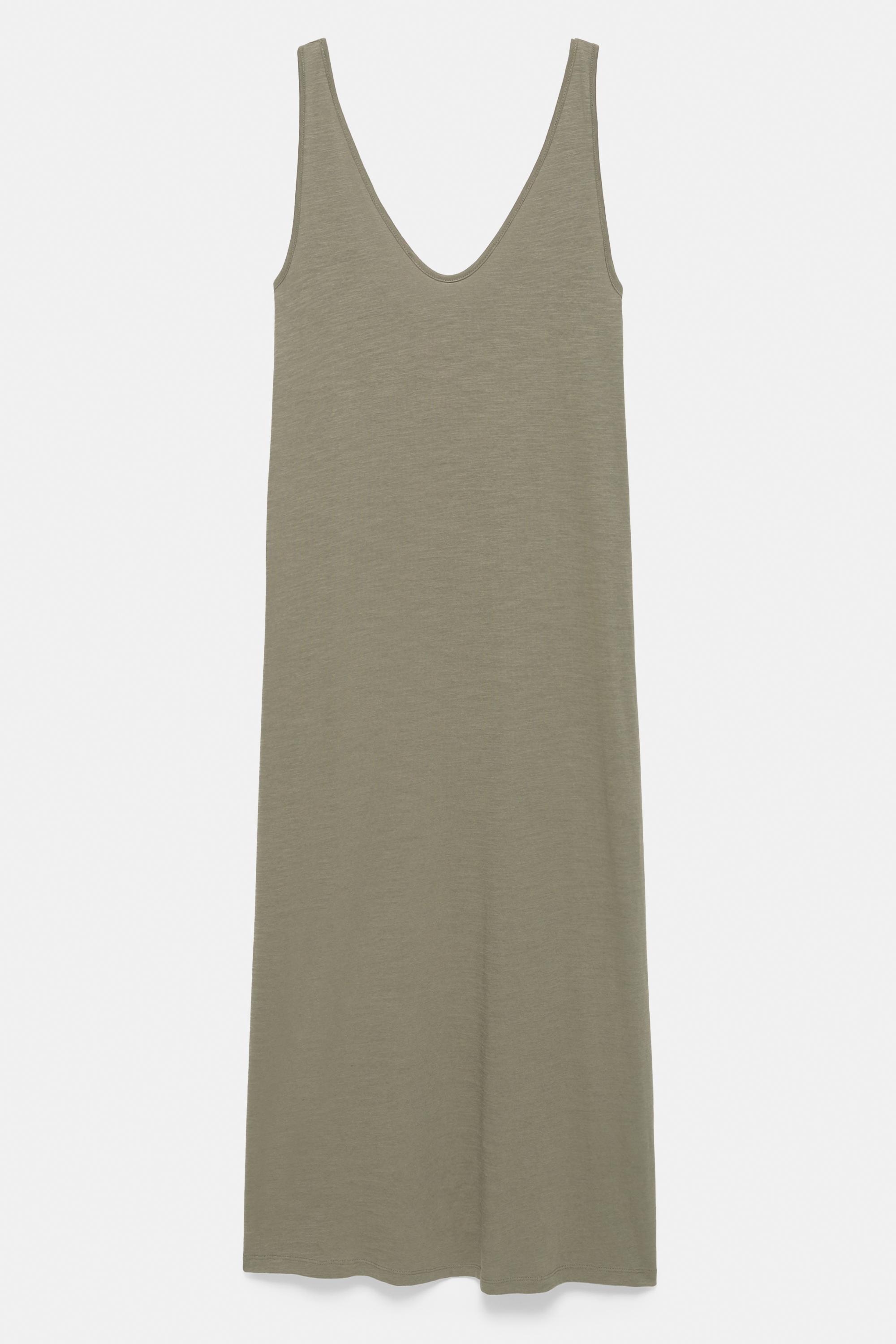 Strappy midi dress — Khaki