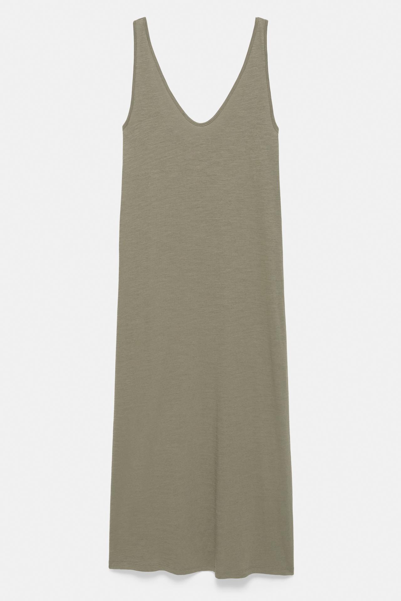 Strappy midi dress — Khaki