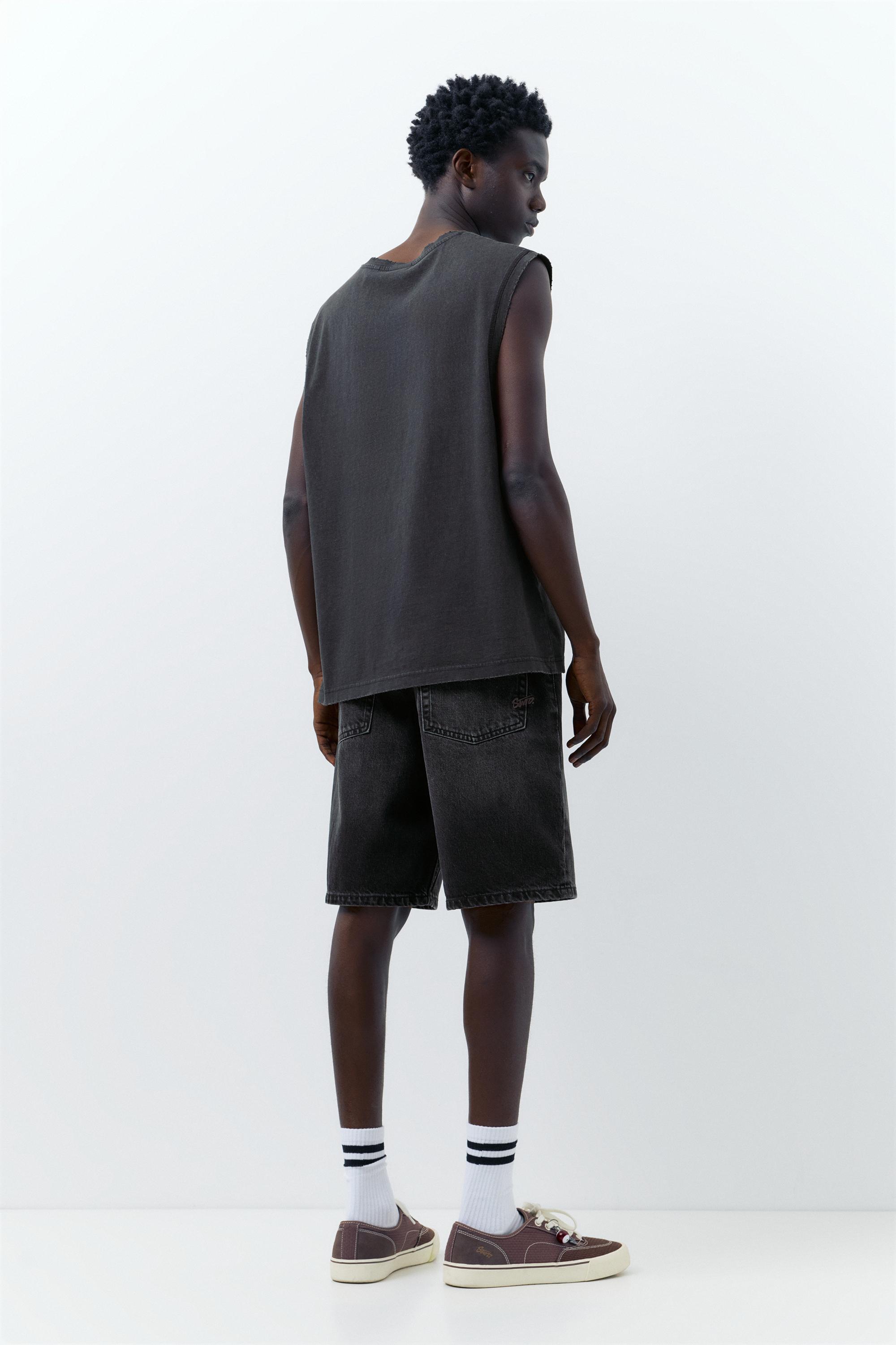 Baggy denim bermuda - Görsel 140