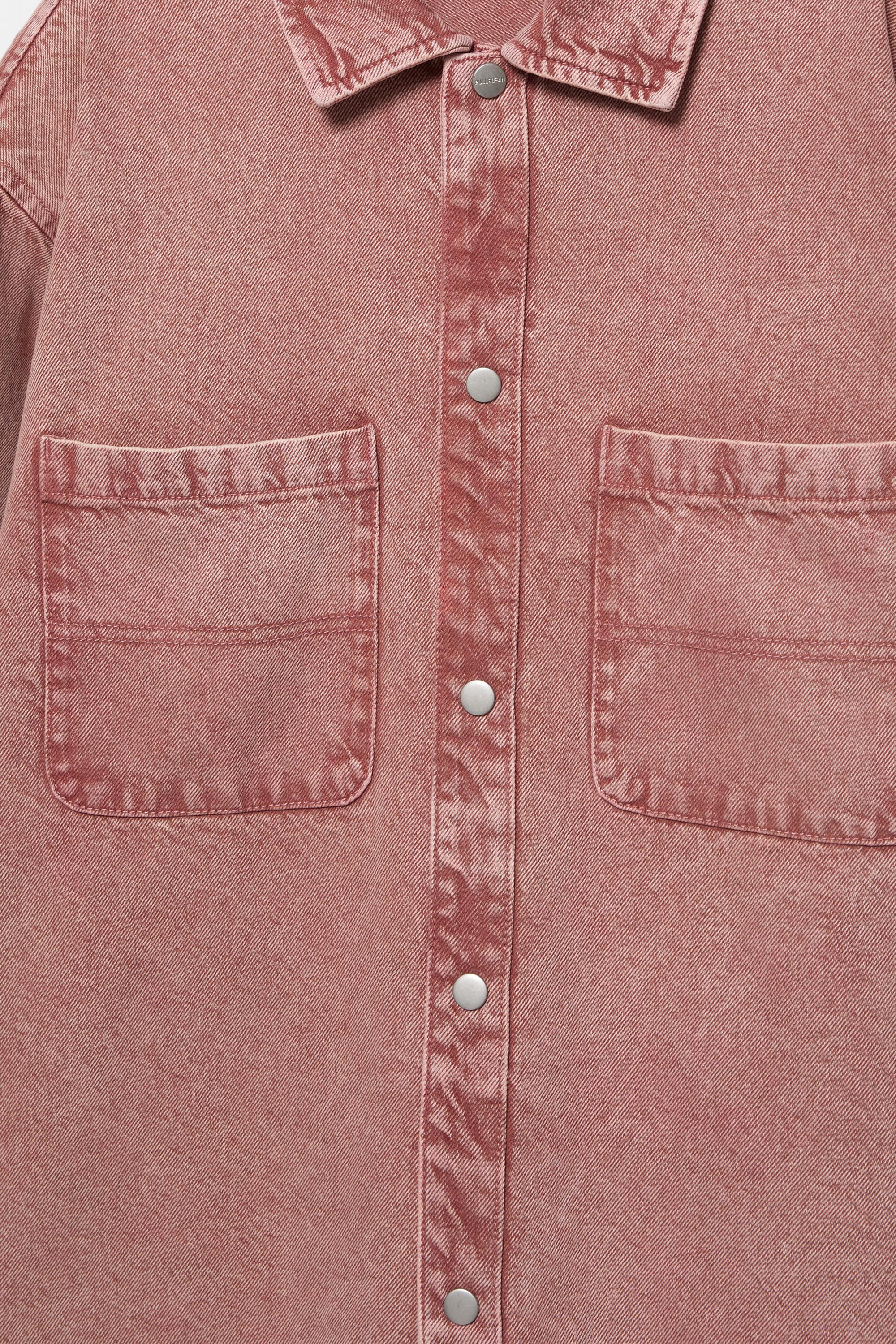 Soluk görünümlü jean gömlek - Görsel 19