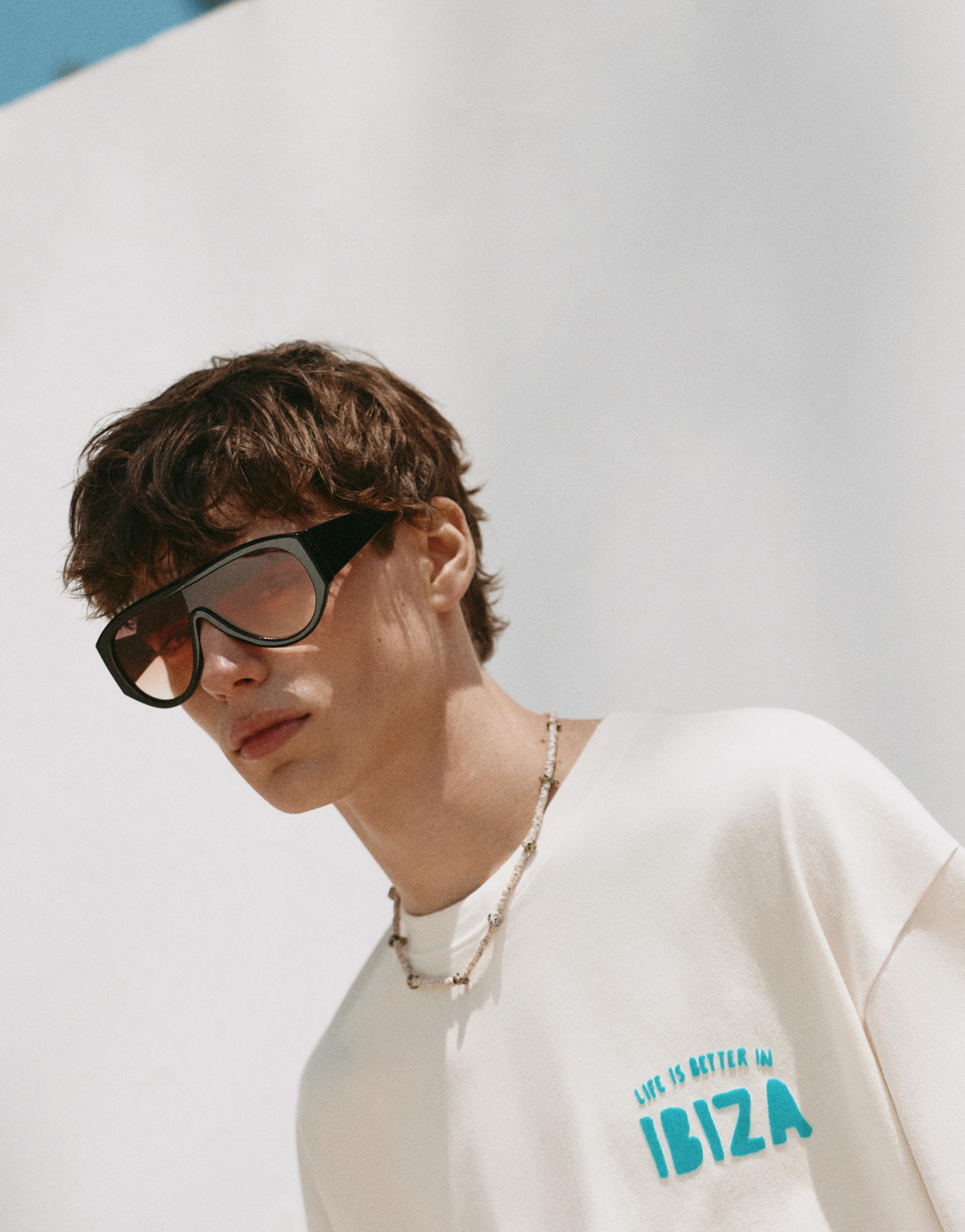 Ibiza graphic boxy-fit T-shirt — White