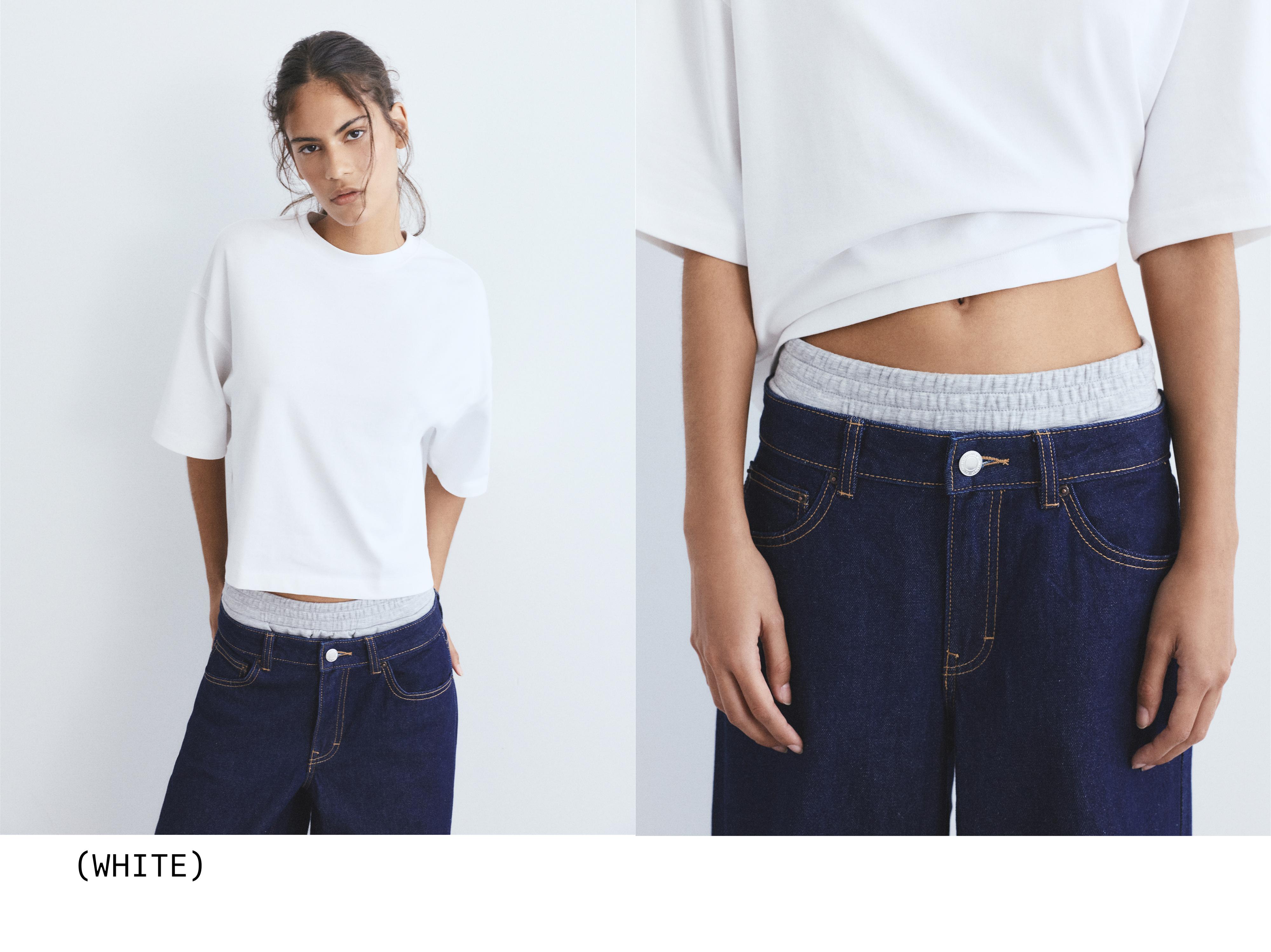 Boxy fit short sleeve T-shirt — White
