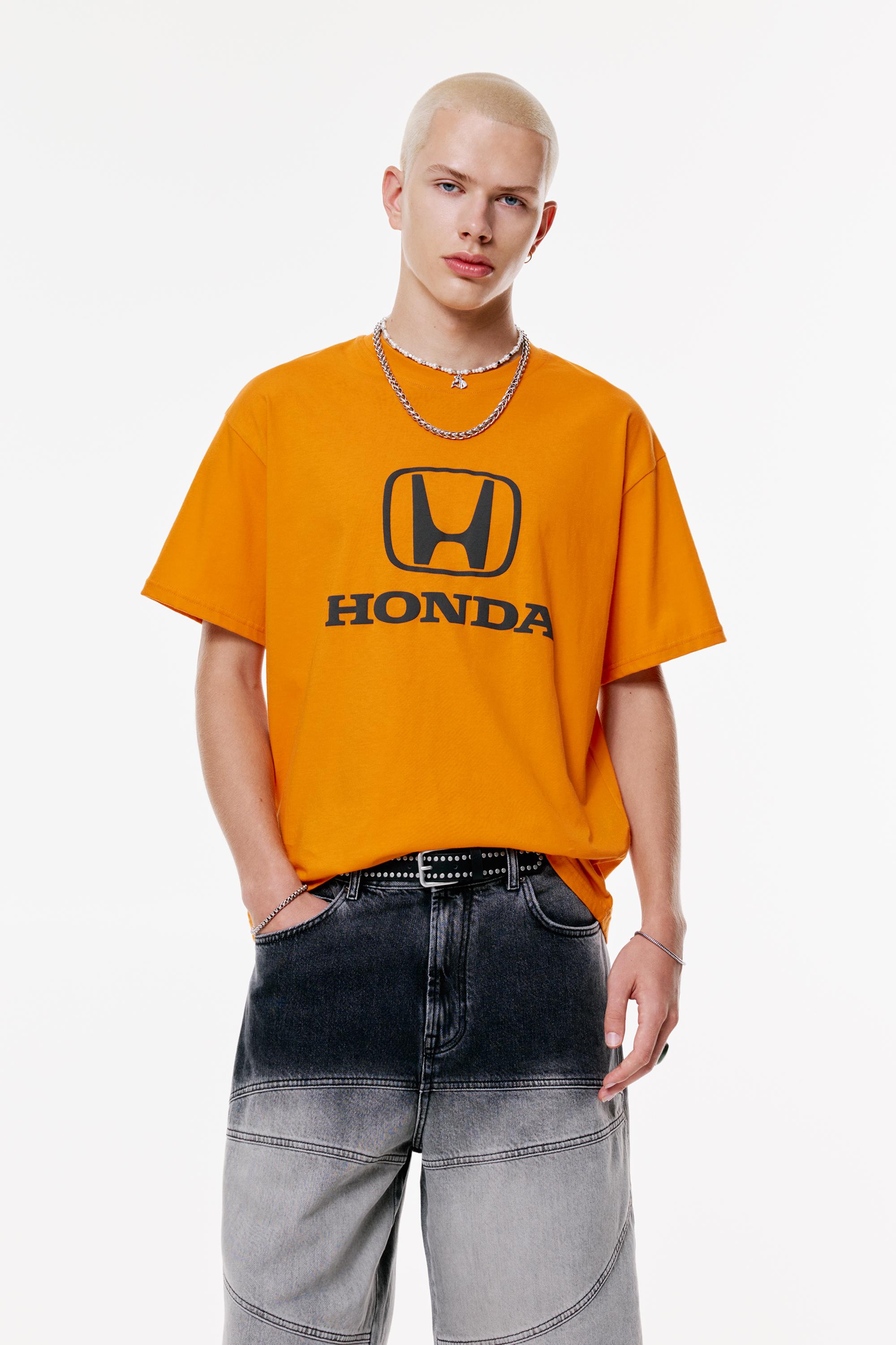 Orangefarbenes Honda-T-Shirt