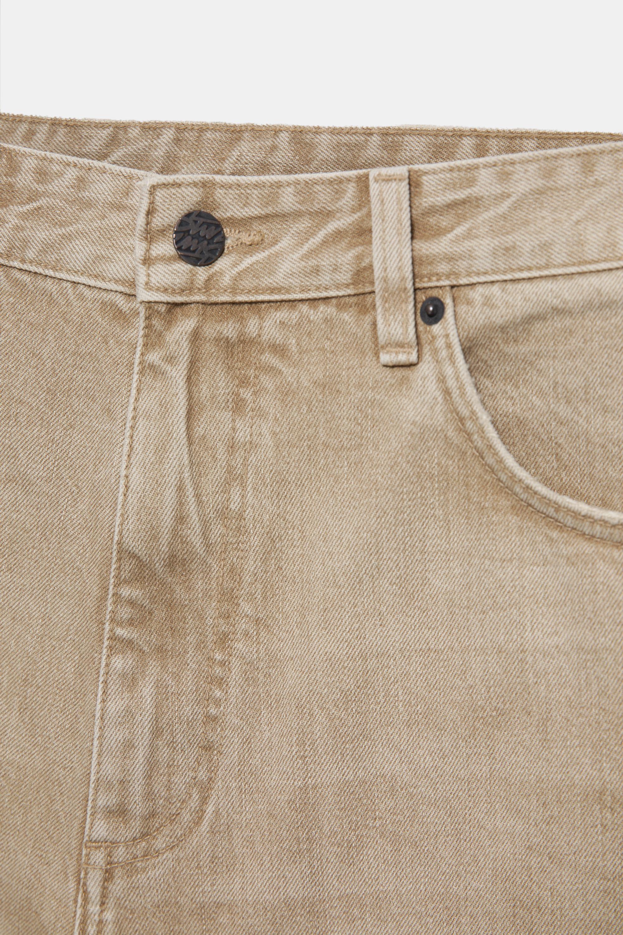 Baggy denim Bermuda shorts — Medium ecru