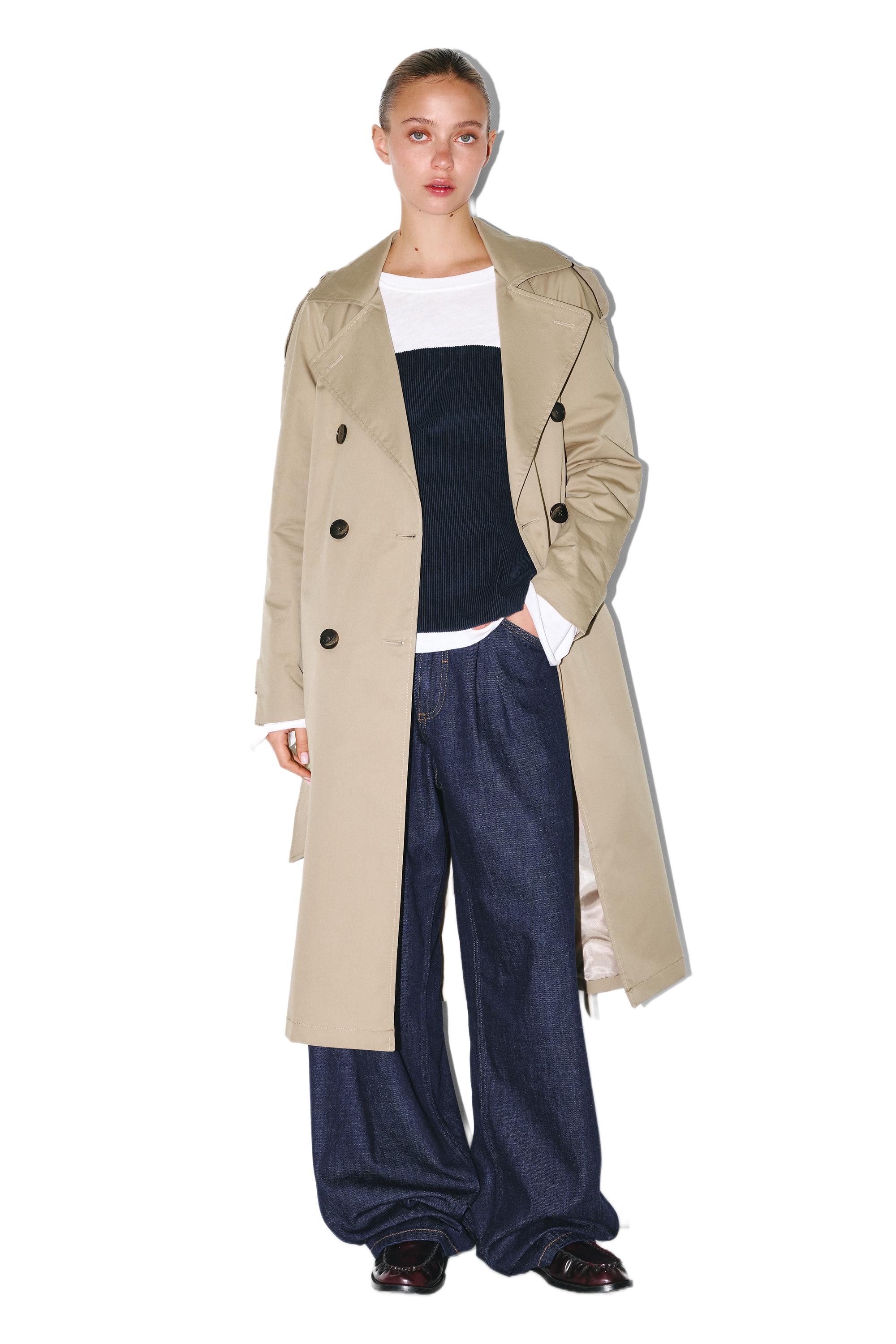 Kemerli uzun trençkot - Görsel 31