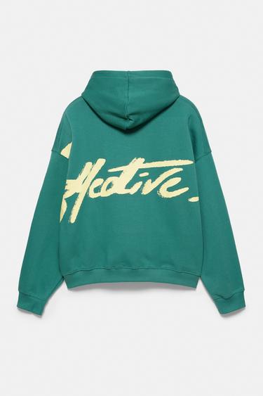 STWD sweatshirt with hood — Green 7