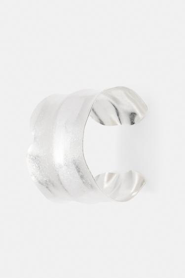 Irregular rigid arm cuff — Silver 3
