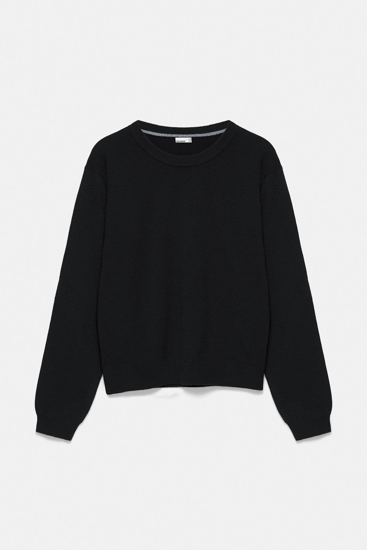 Basic soft knit jumper — Black