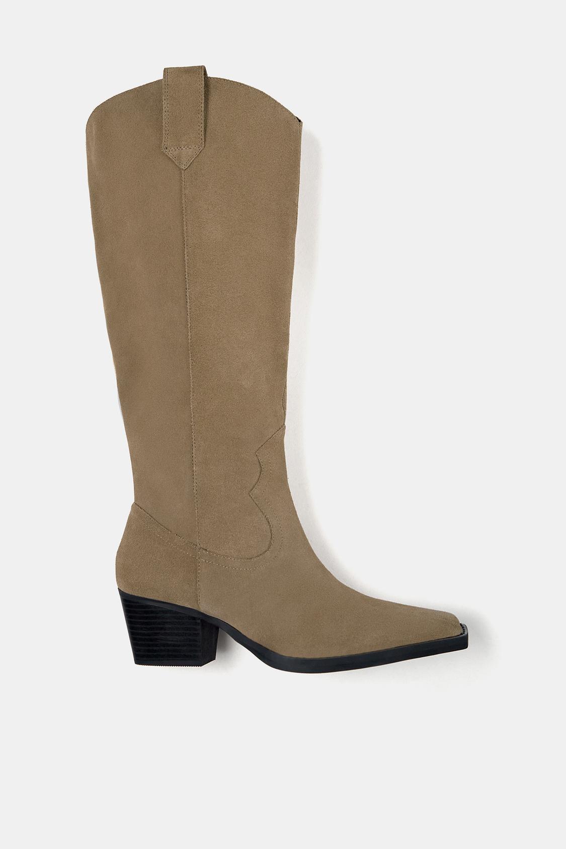 Botas Cowboy Botas Verdes Pull And Bear Botas Cowboy Kaki Para