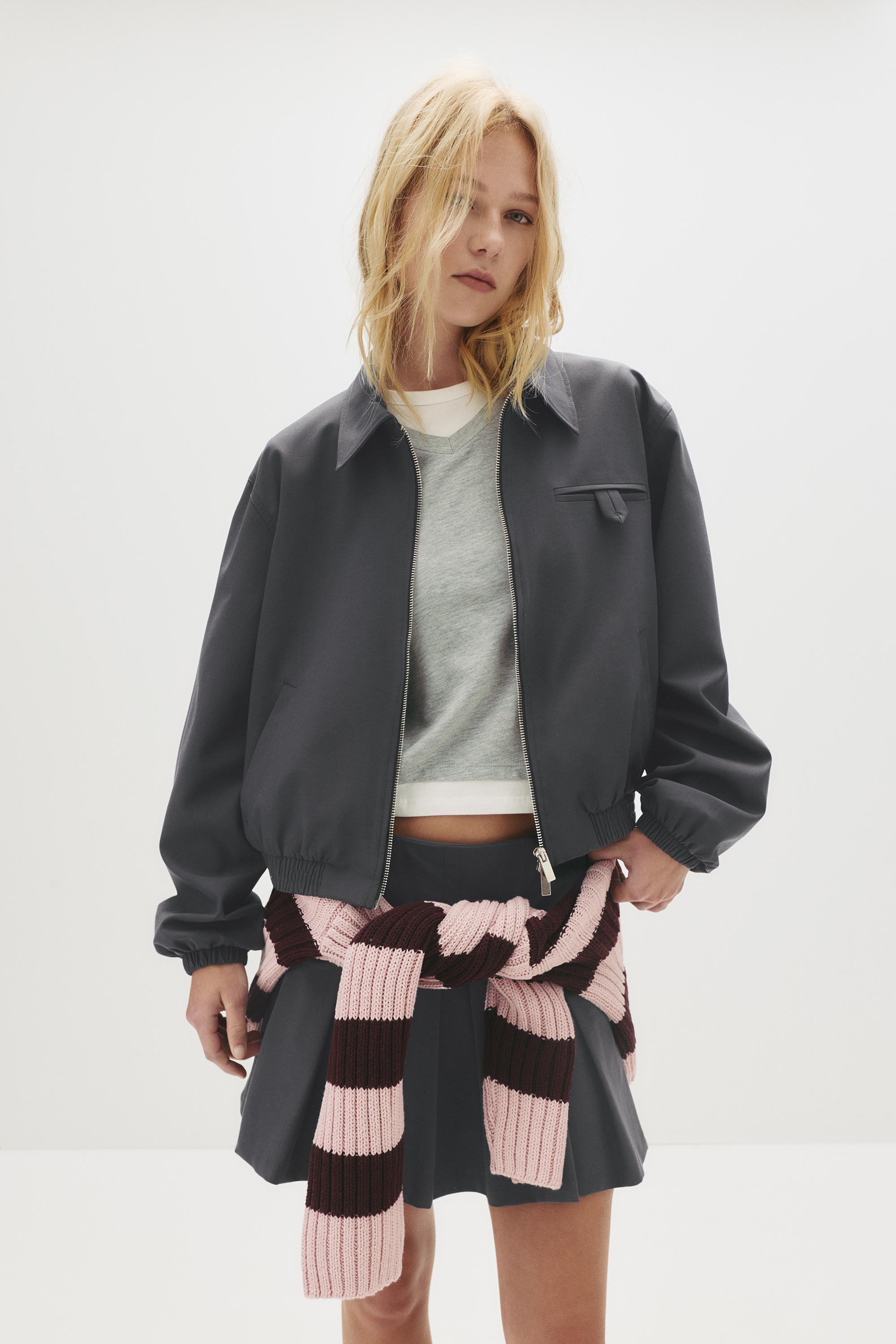 Bomberjacke Mit Reißverschluss