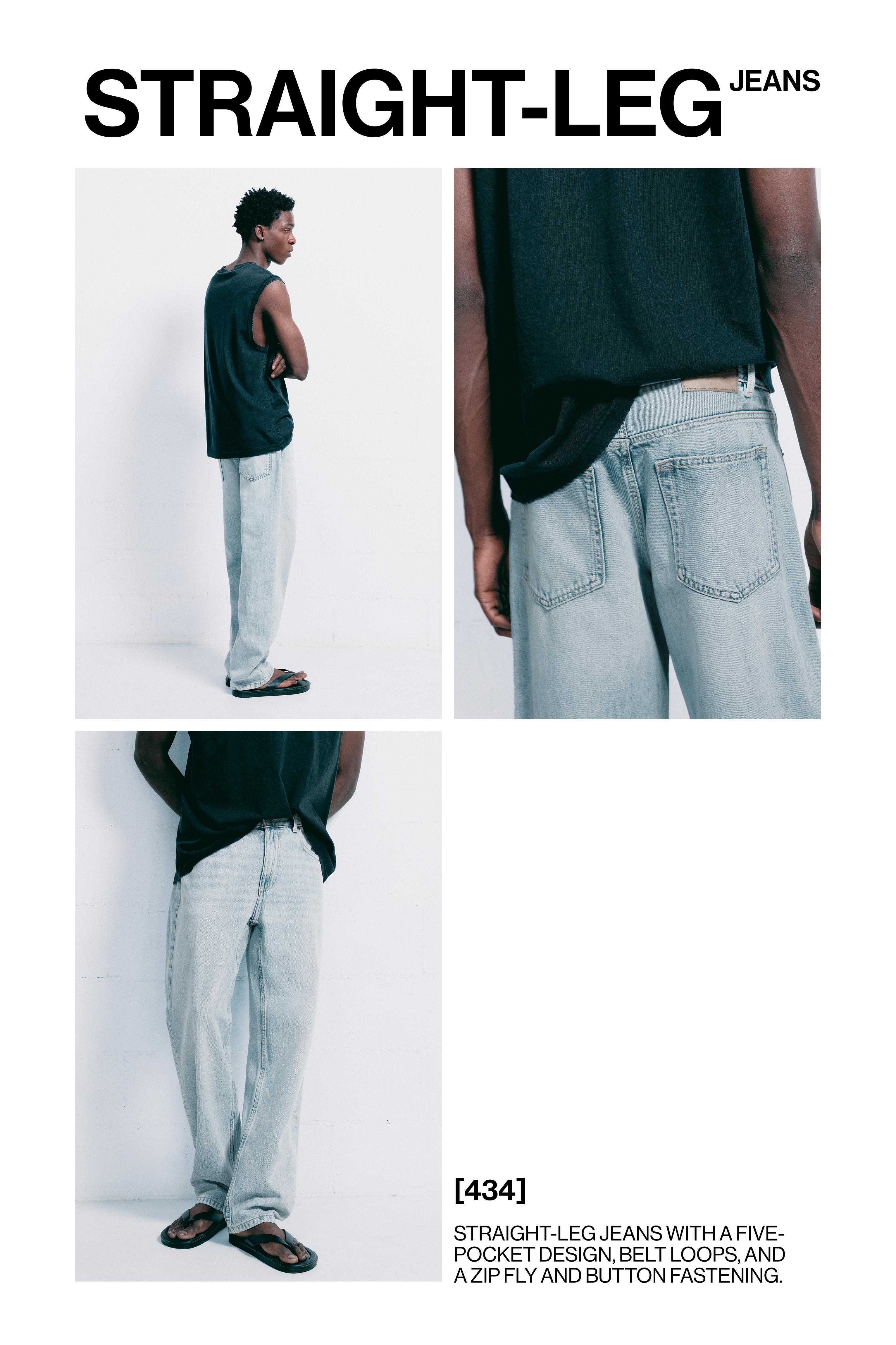 Straight-leg jeans — Pale indigo