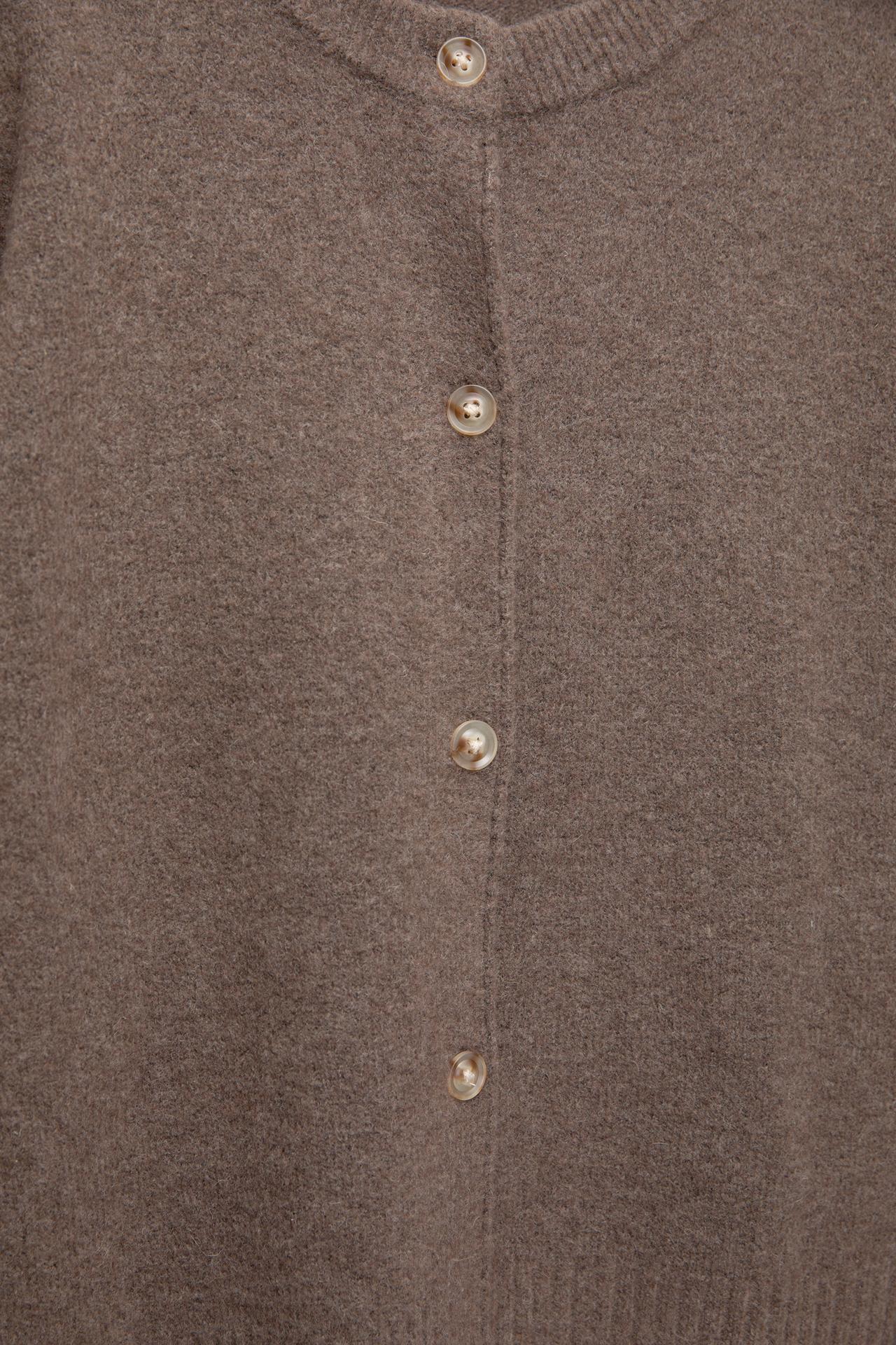 Soft-touch cardigan — Brown