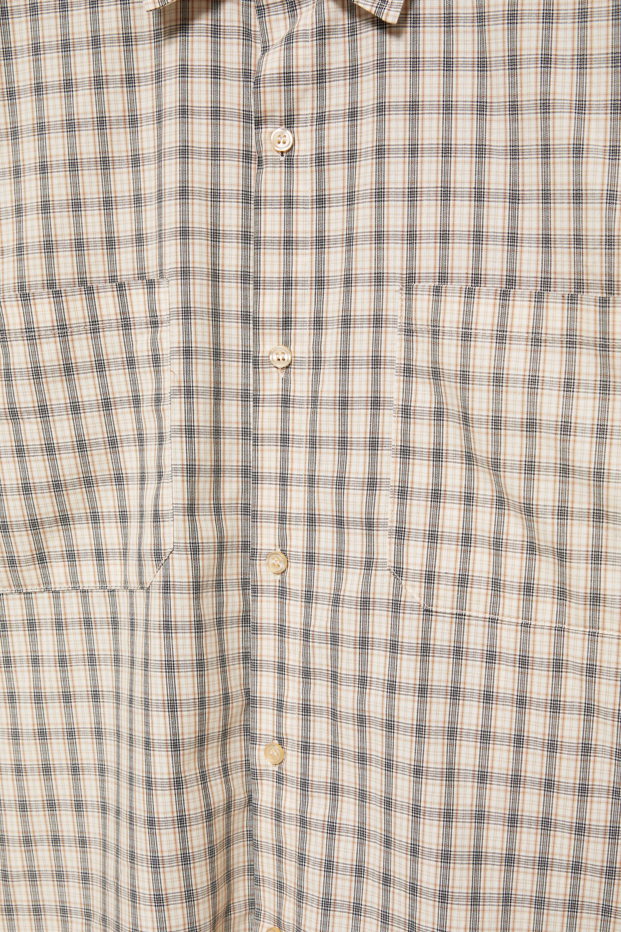 Long sleeve check shirt — Vanilla