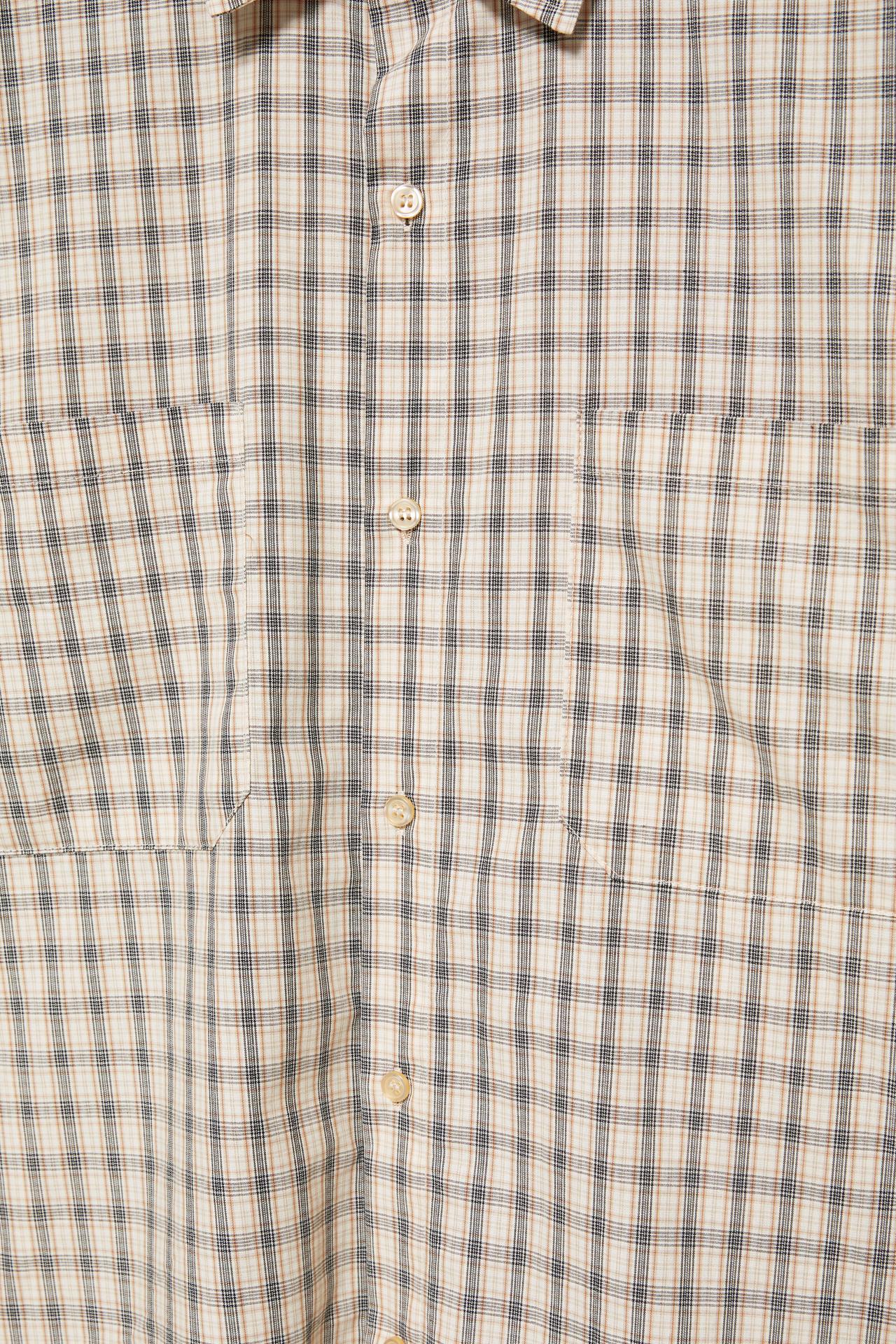 Long sleeve check shirt — Vanilla