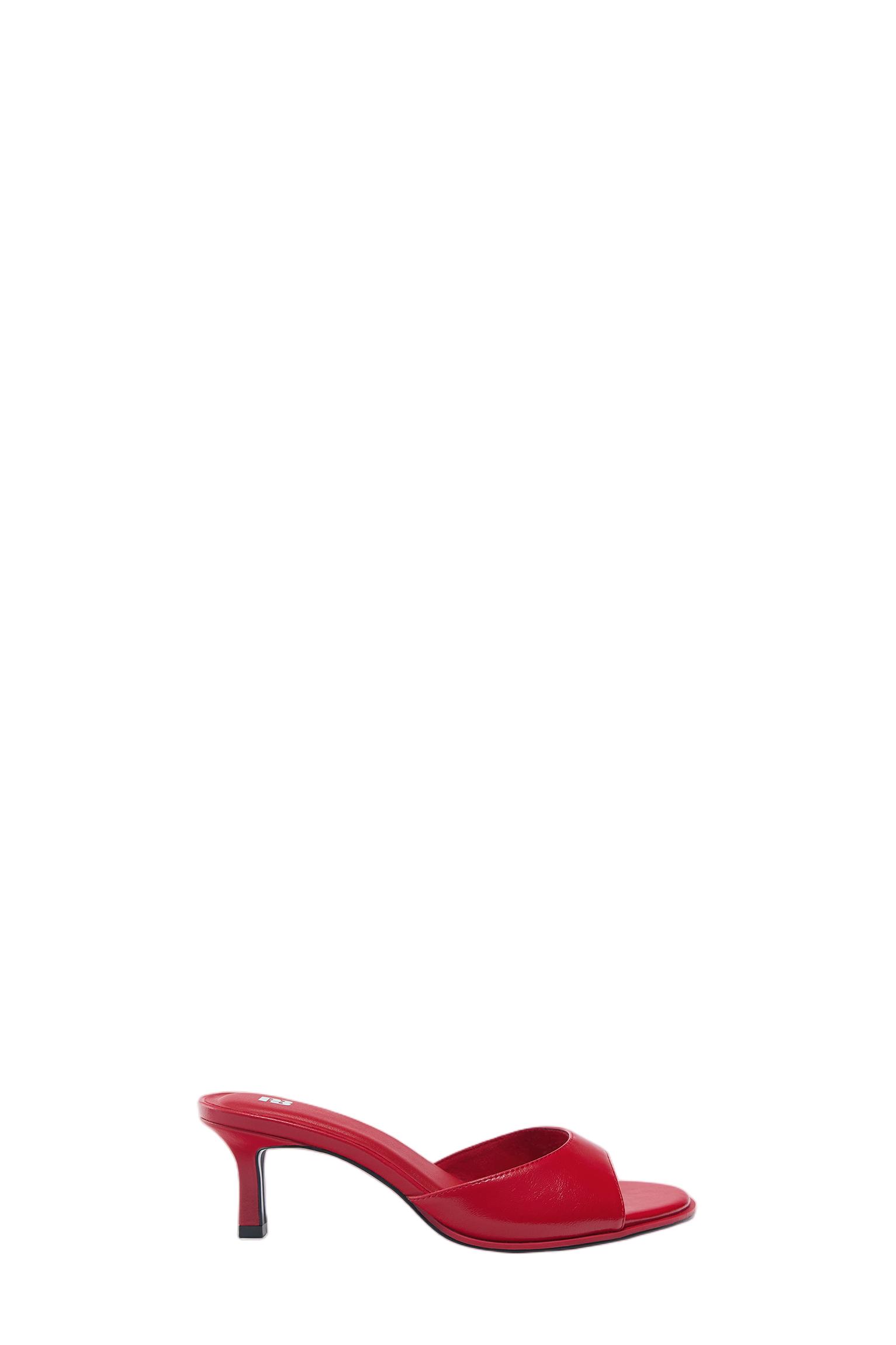 Mule high-heel sandals — Red