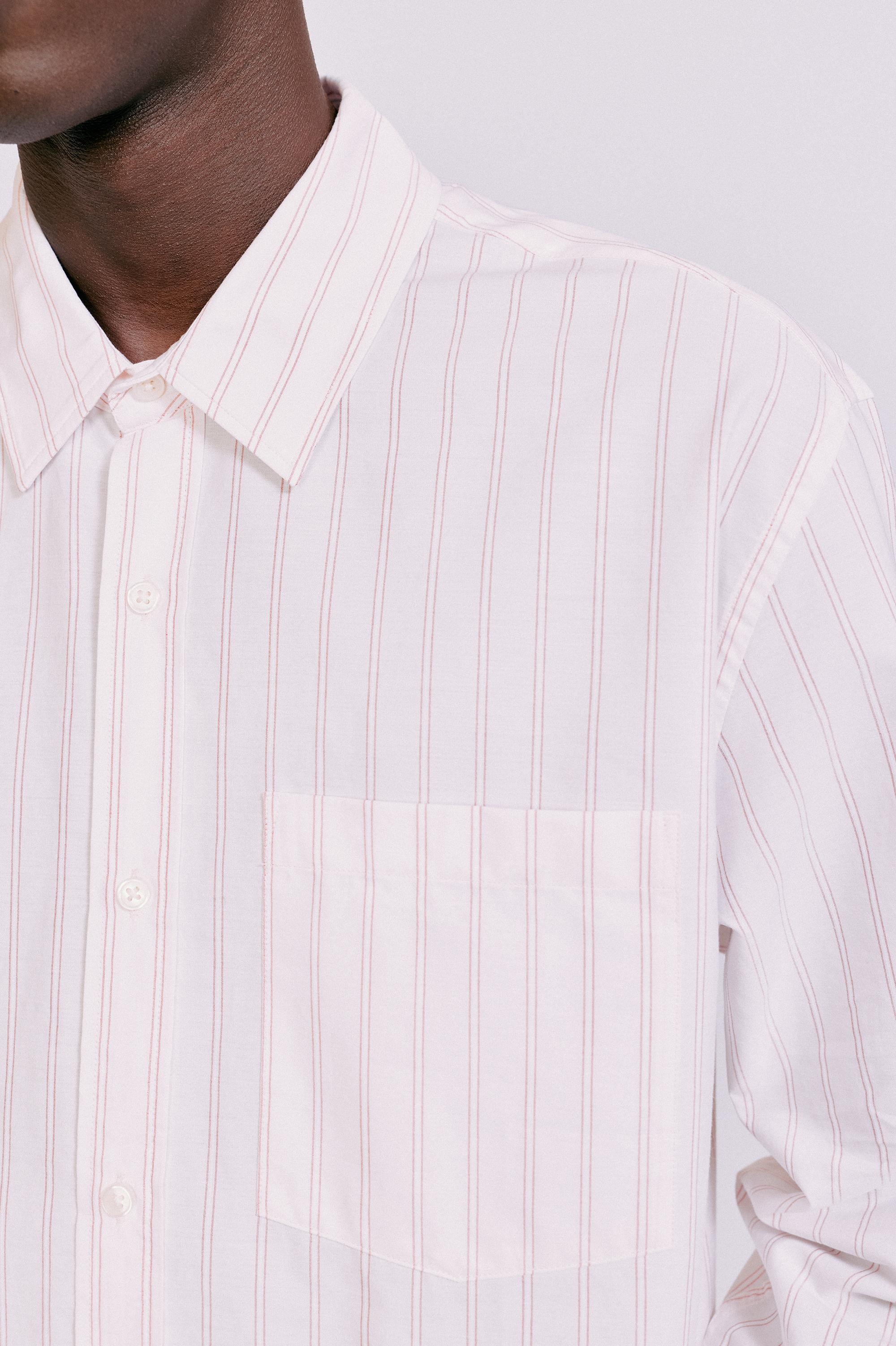 Striped long sleeve shirt — Rose pink