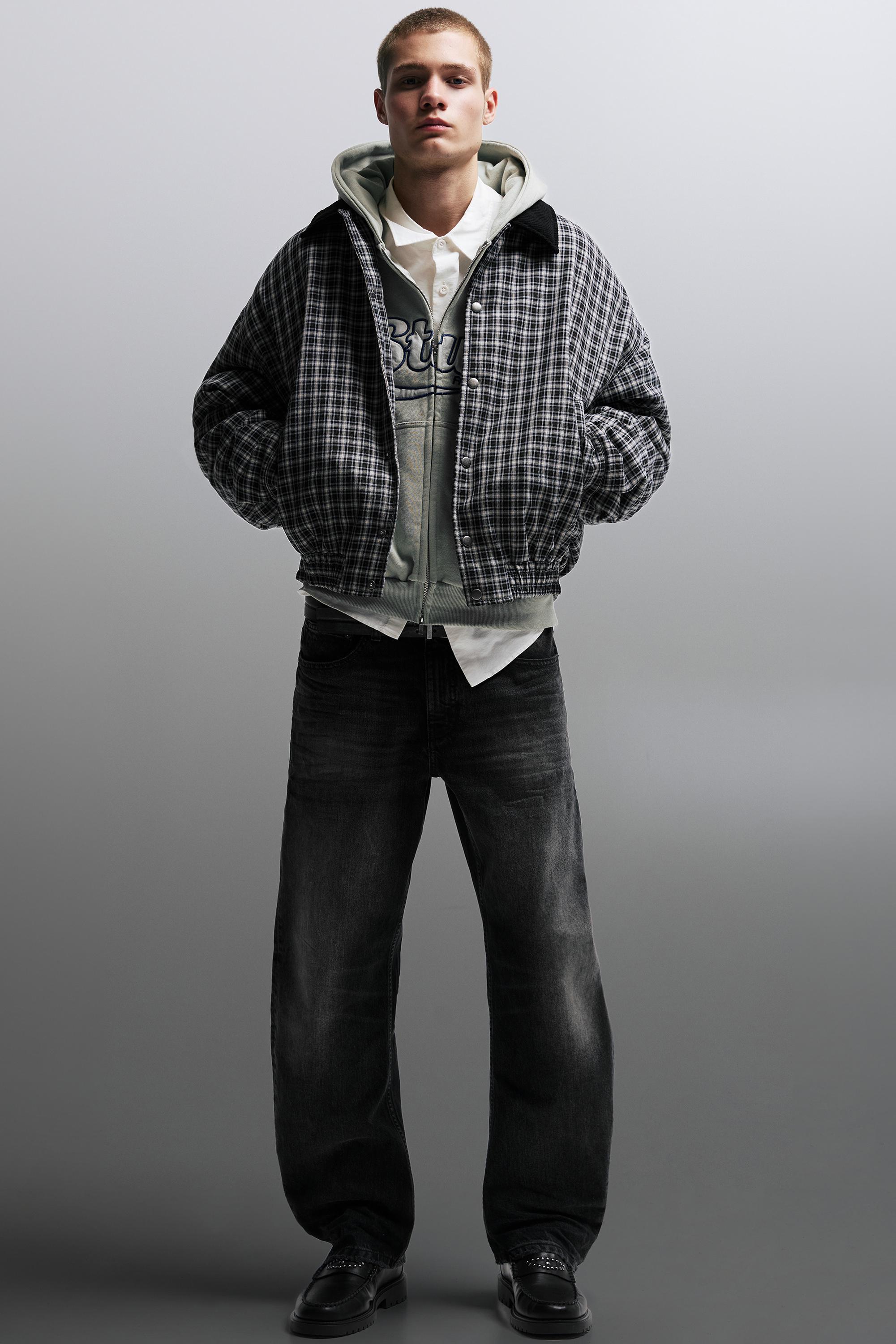 Low-rise baggy jeans — Faded black