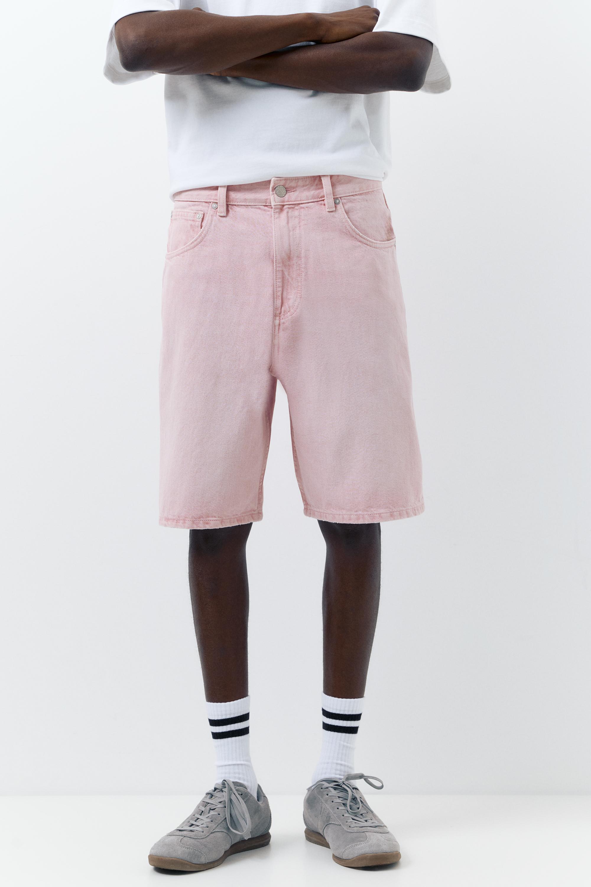 Baggy denim bermuda - Görsel 24