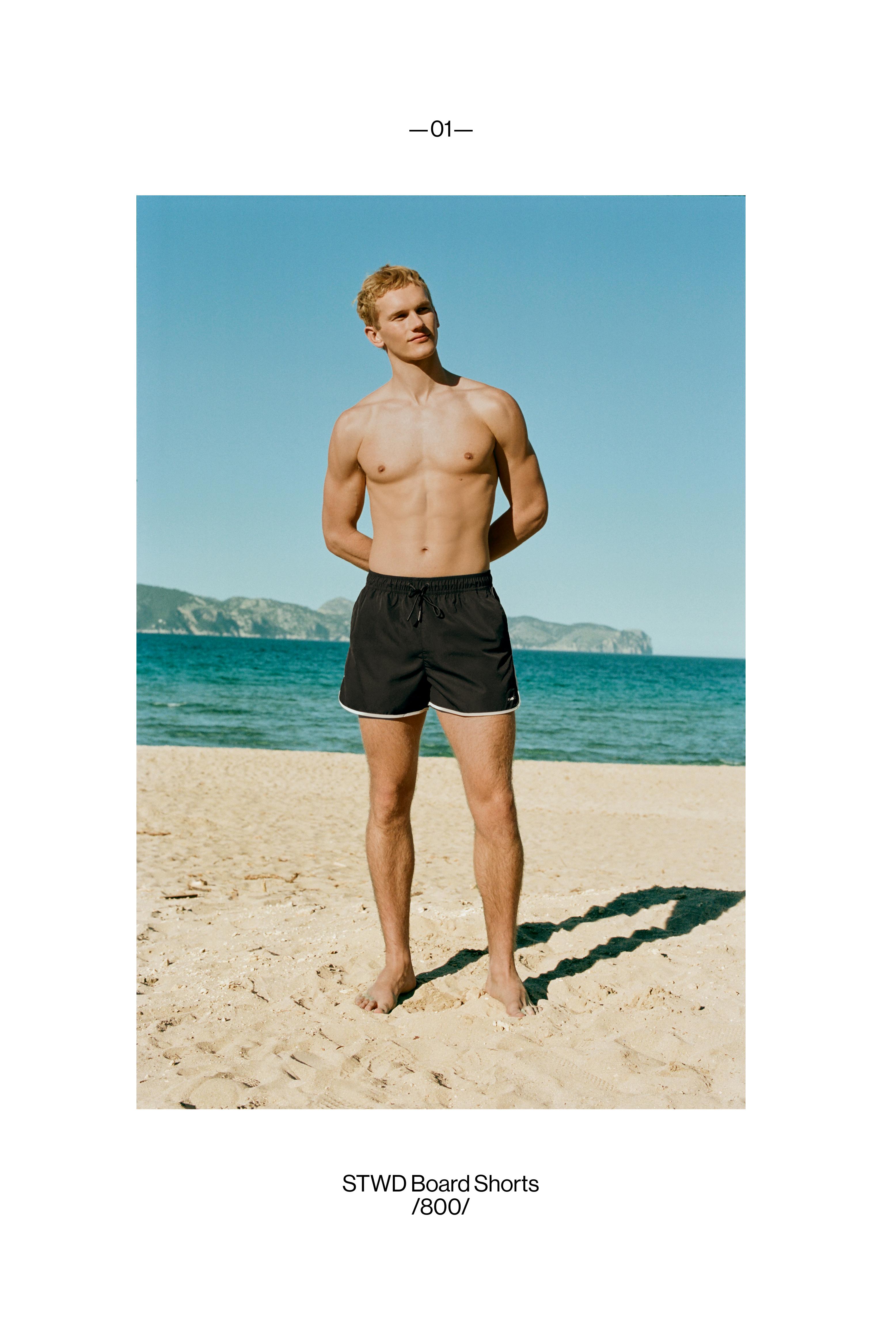 STWD board shorts — Black