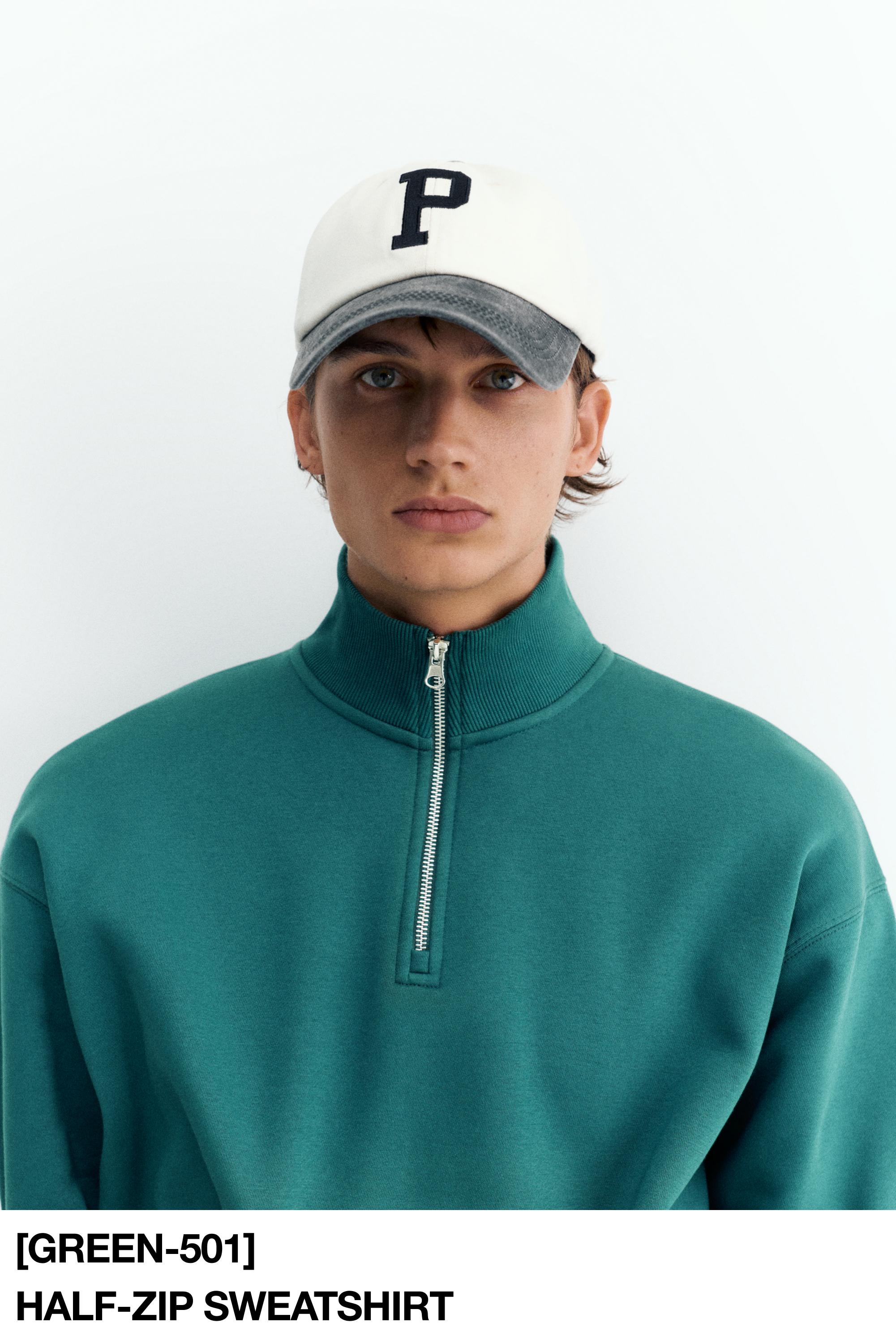 Quarter-zip sweatshirt — Bottle