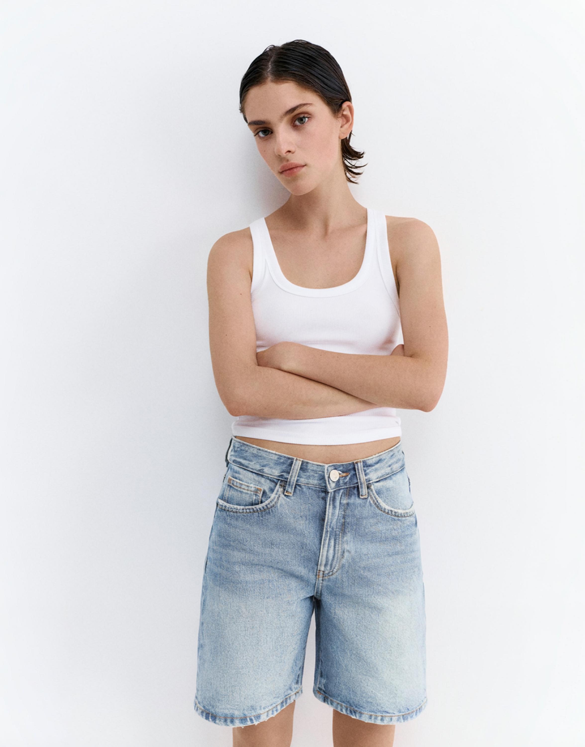 Denim bermuda - Görsel 8