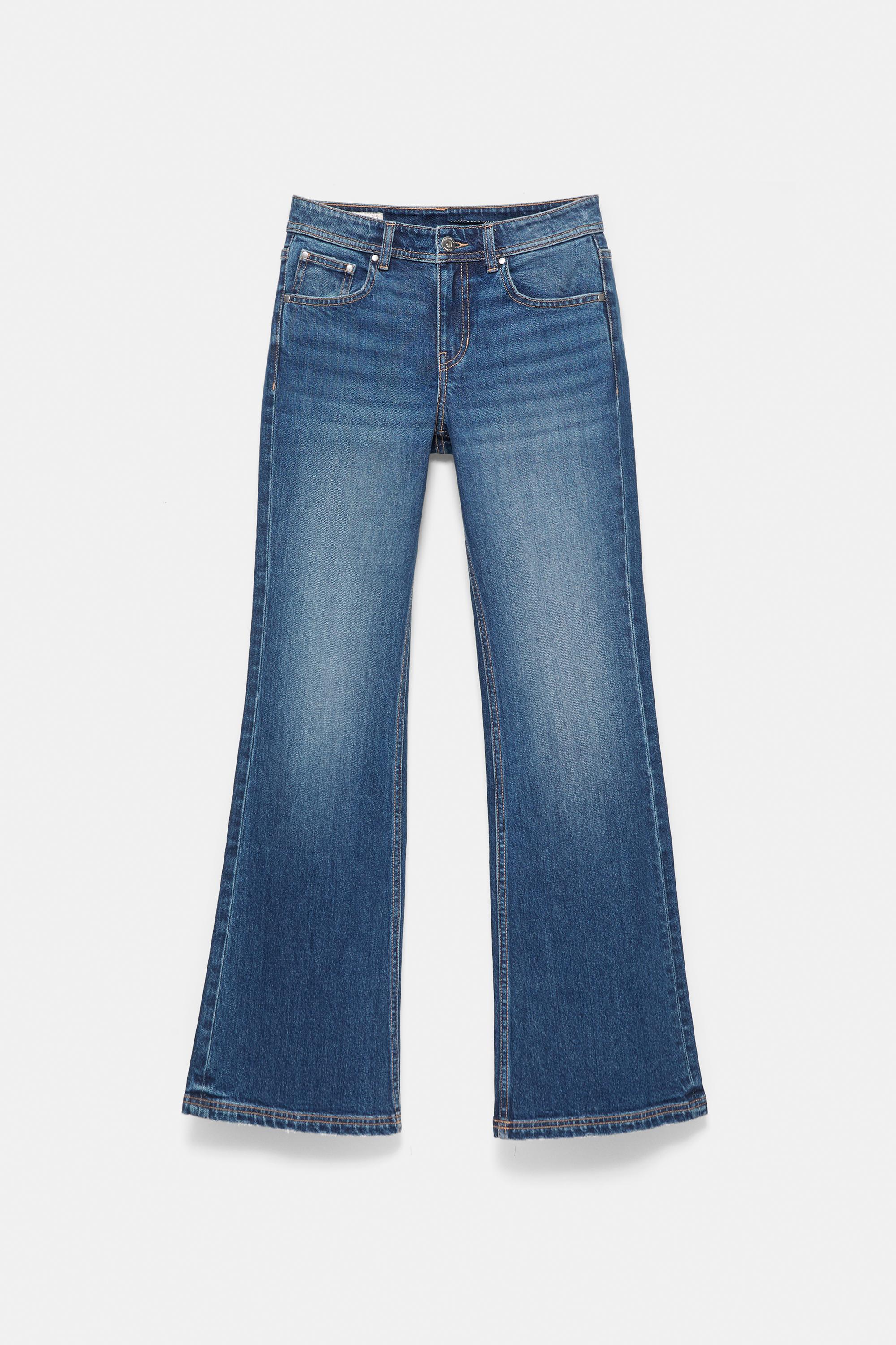 Low-rise boot-cut jeans — Medium blue