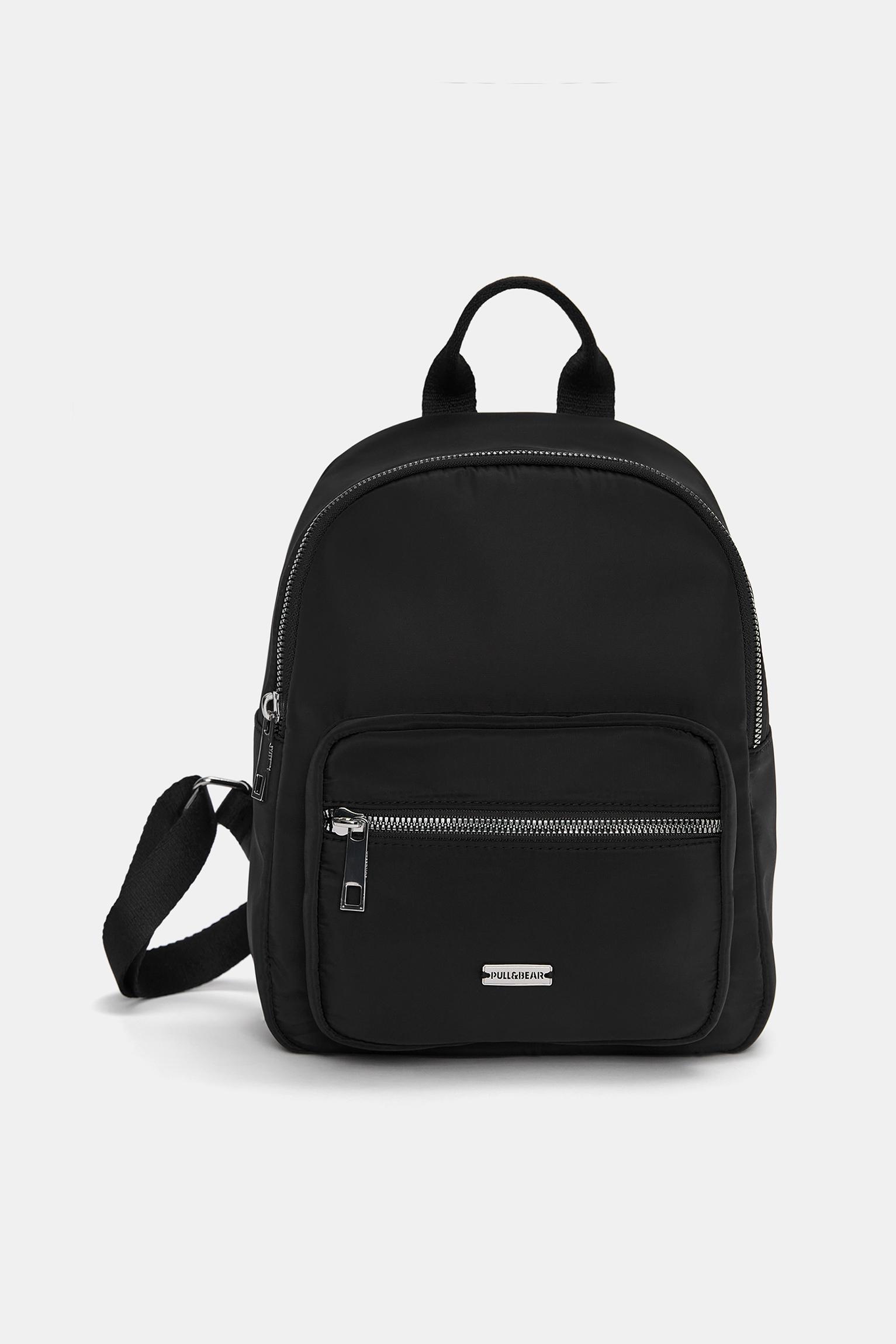 Schwarzer Mini-Rucksack Aus Nylon