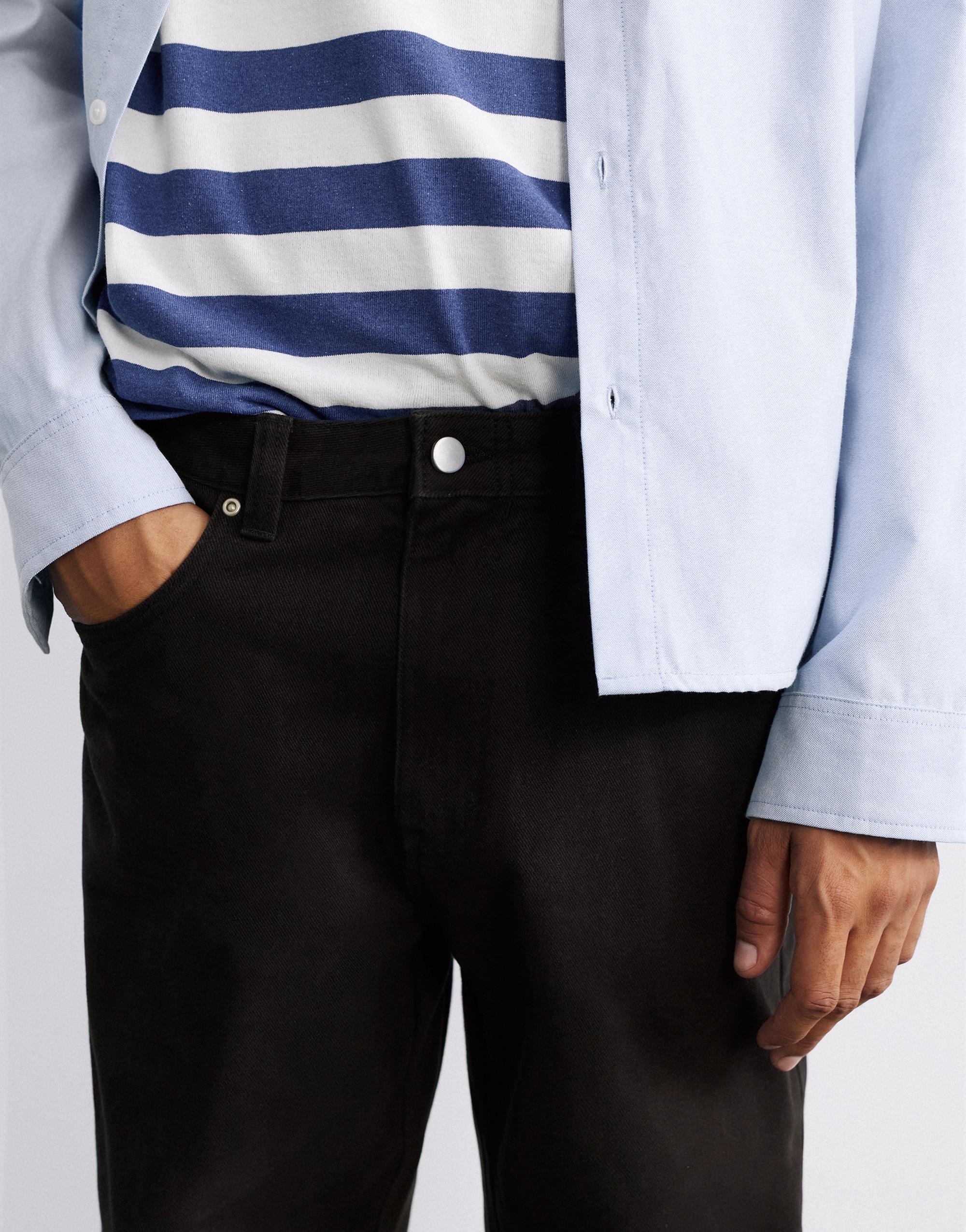 Straight-leg trousers — Black