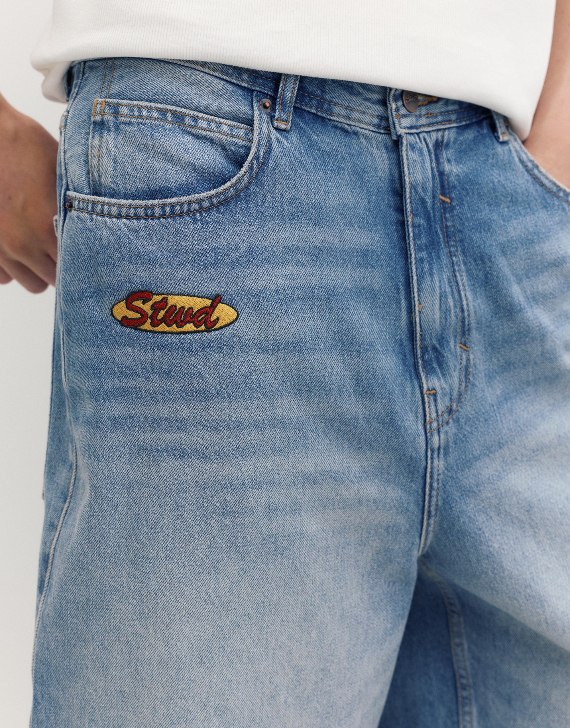 Skater denim Bermuda shorts — Medium blue