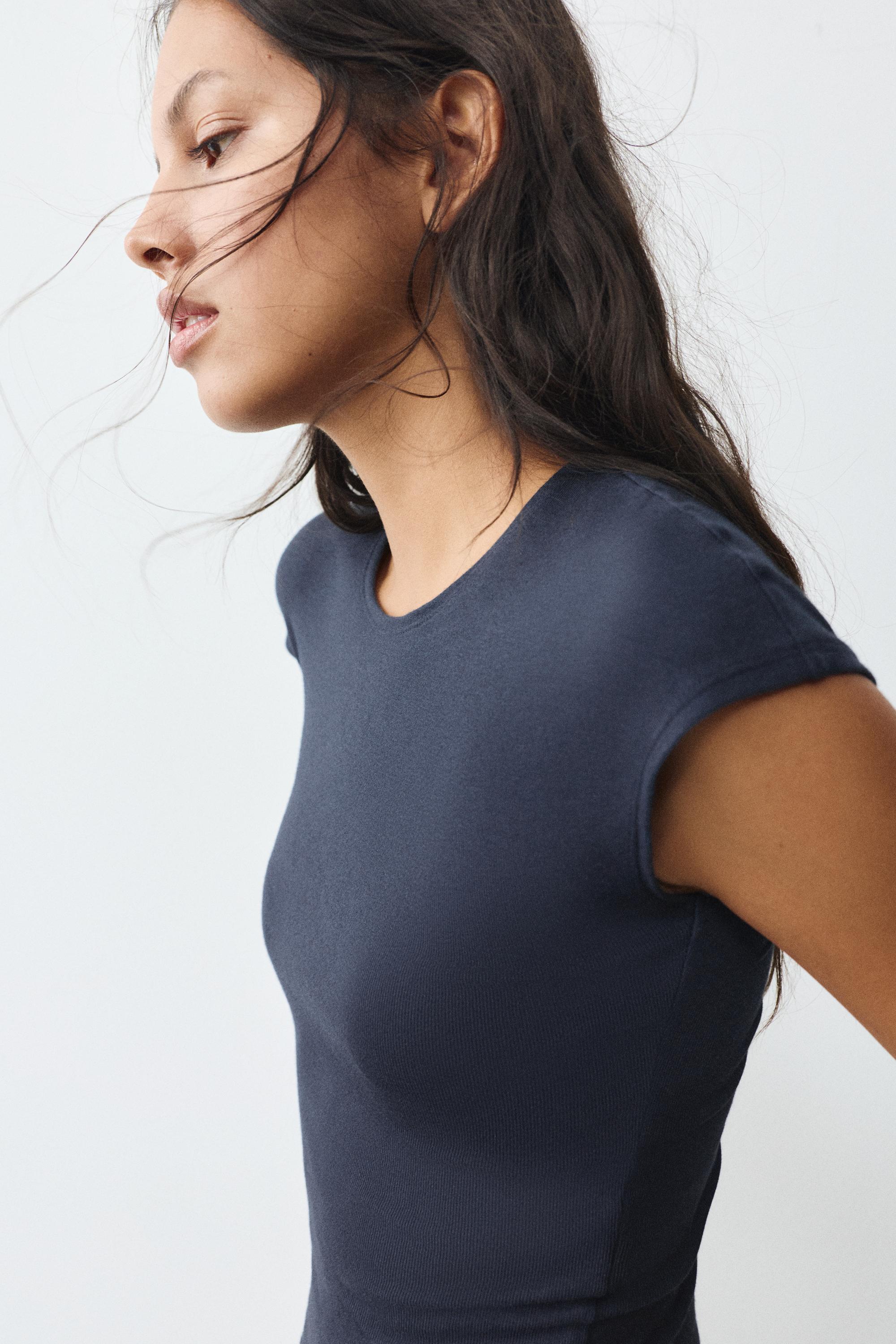 Fitted short sleeve T-shirt — Navy