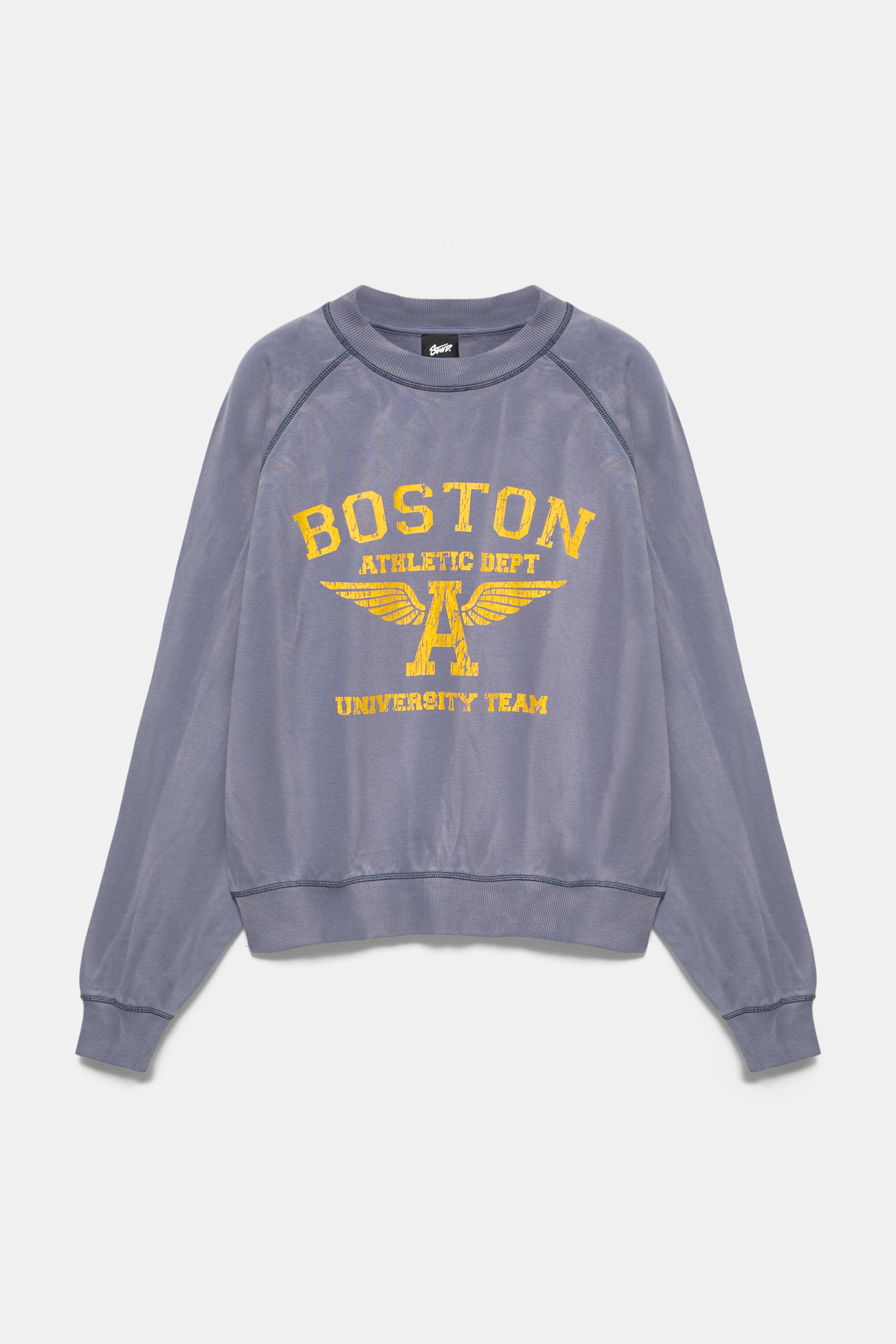 Boston round neck sweatshirt — Blue
