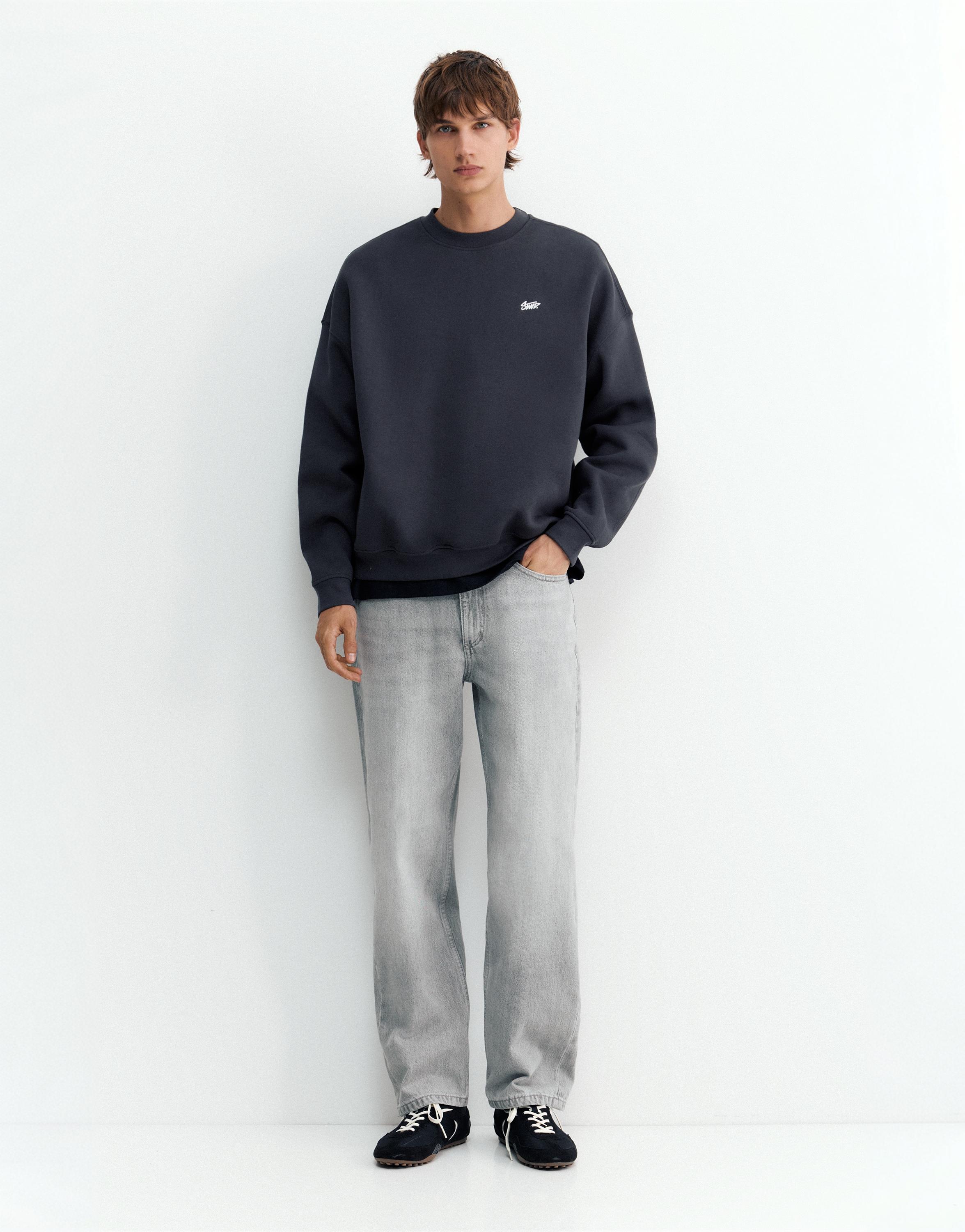 STWD boxy sweatshirt — Anthracite grey