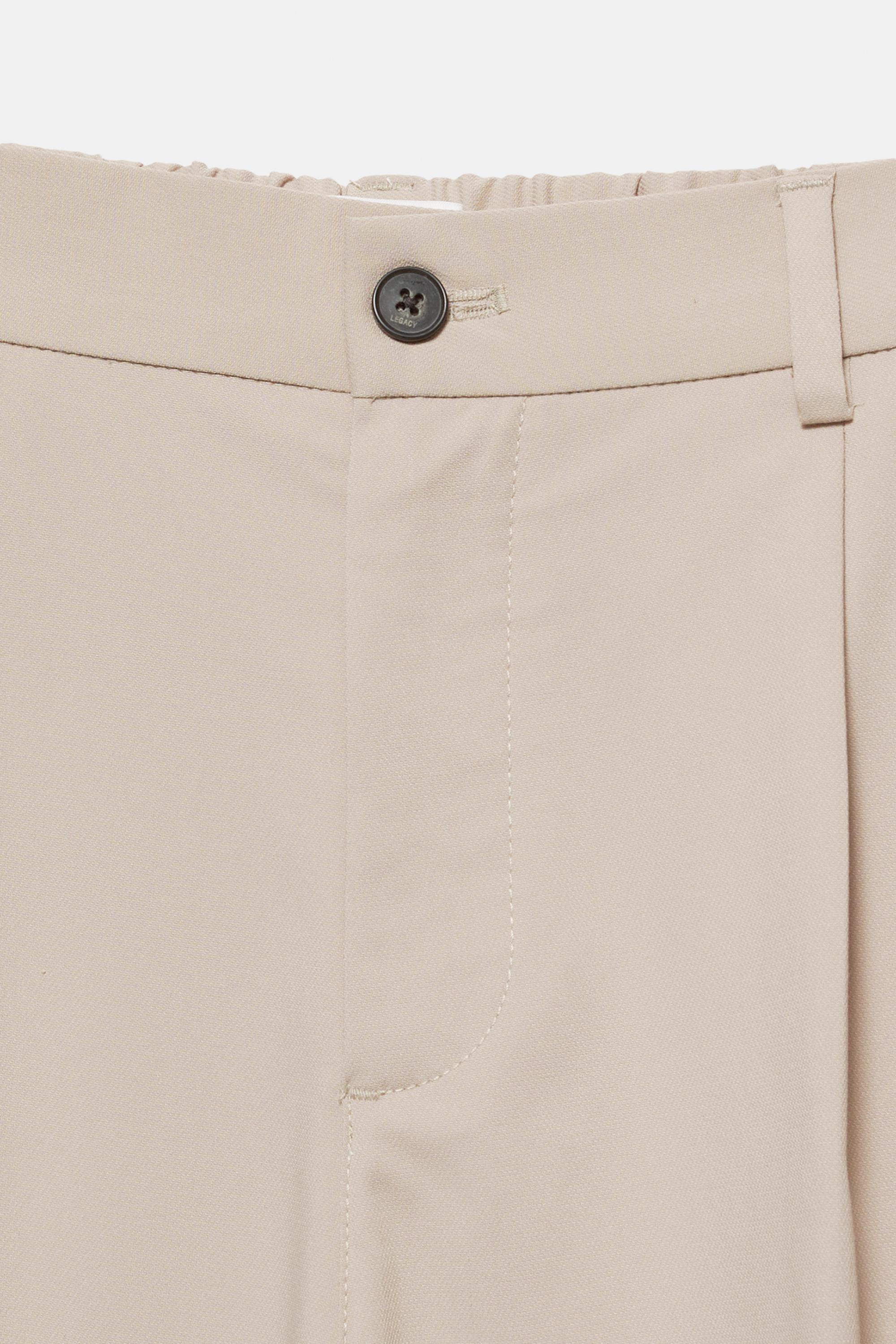 Wide-leg tailored trousers — Ecru