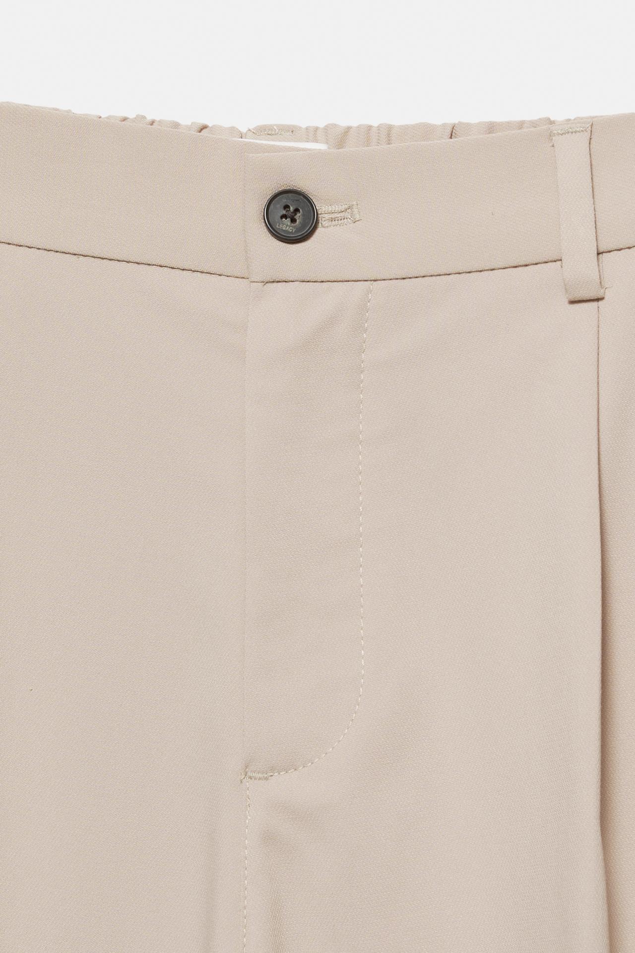 Wide-leg tailored trousers — Ecru