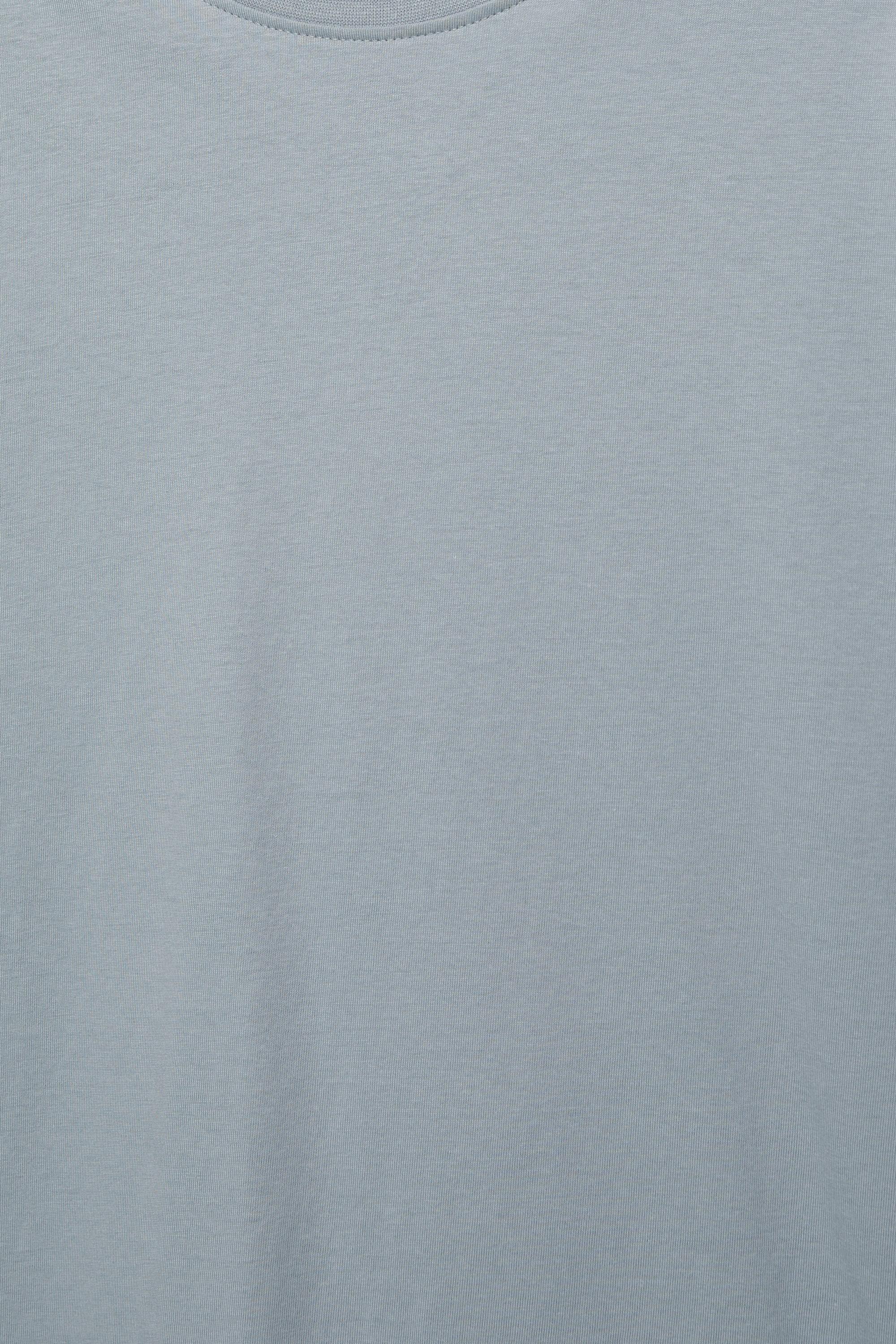 Basic short sleeve cotton T-shirt — Pastel blue