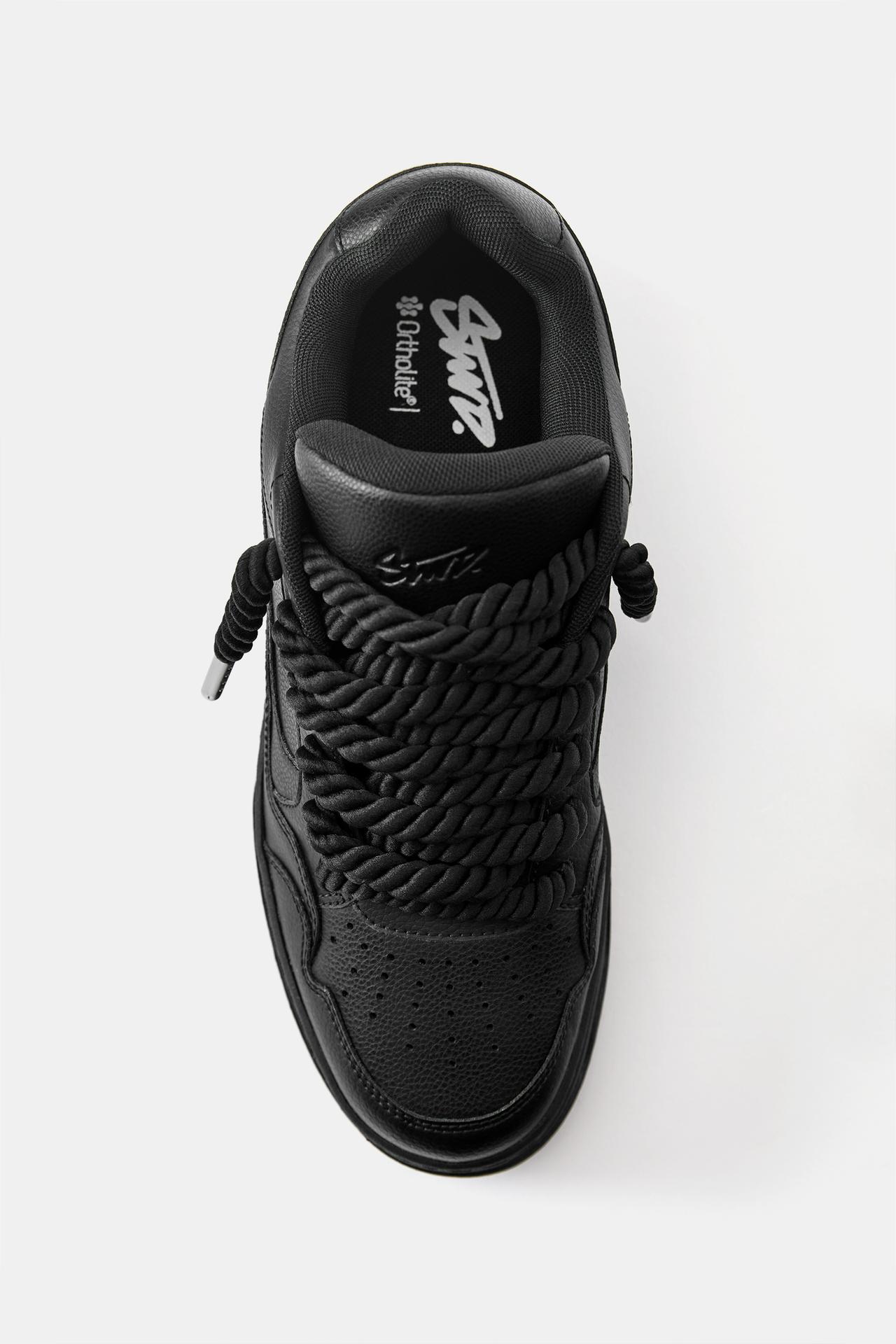 STWD lace-up trainers — Black