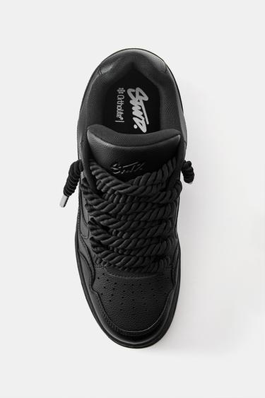 STWD lace-up trainers — Black 4