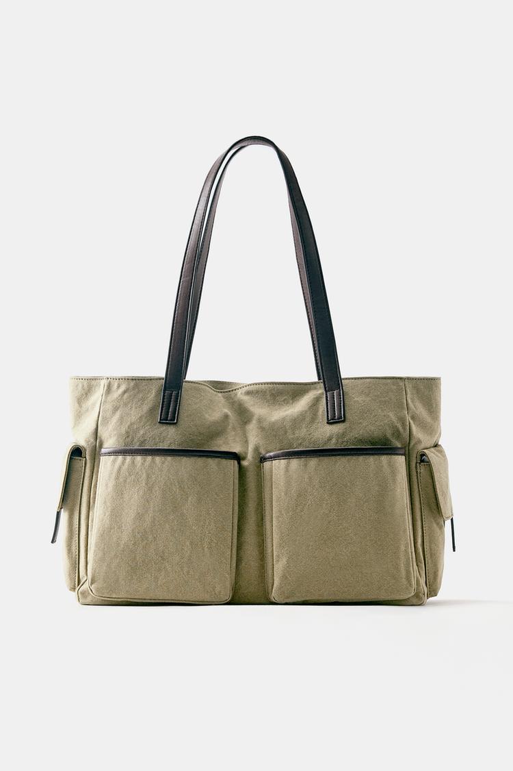 Multipocket shopper bag — Khaki