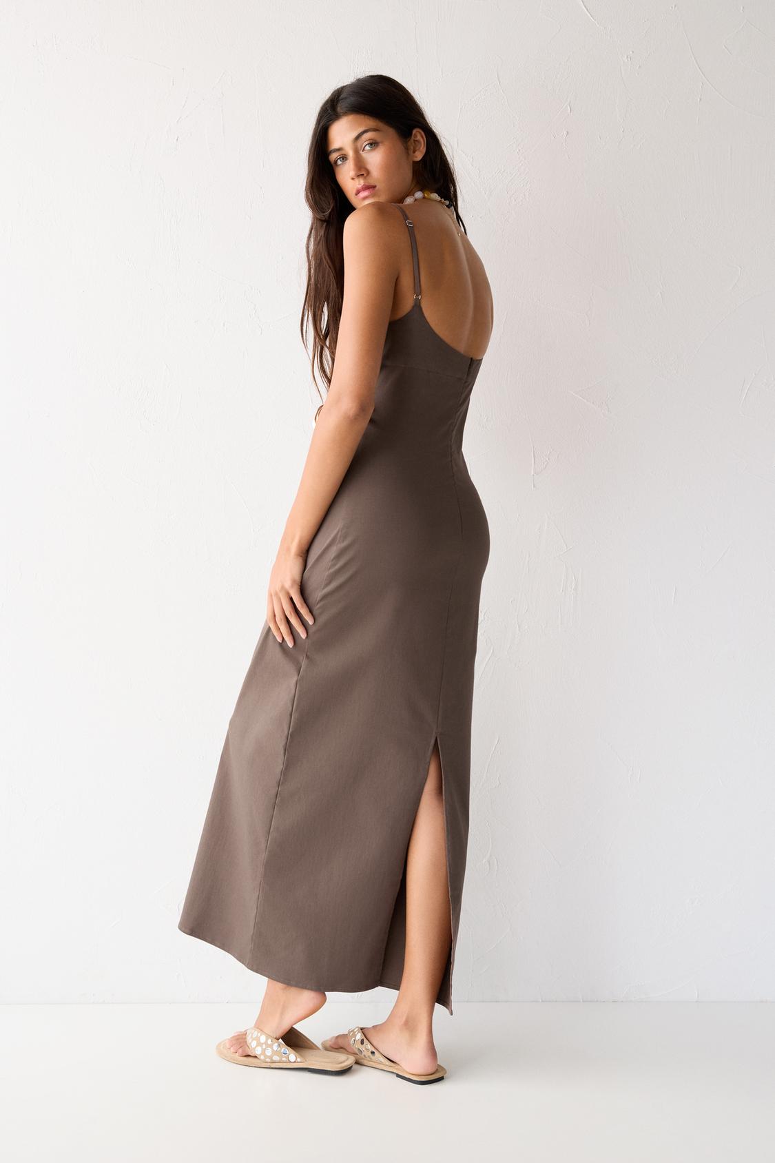 pull and bear brown dress PULL&amp;BEAR. Brown Ts short dress  Hibuy market