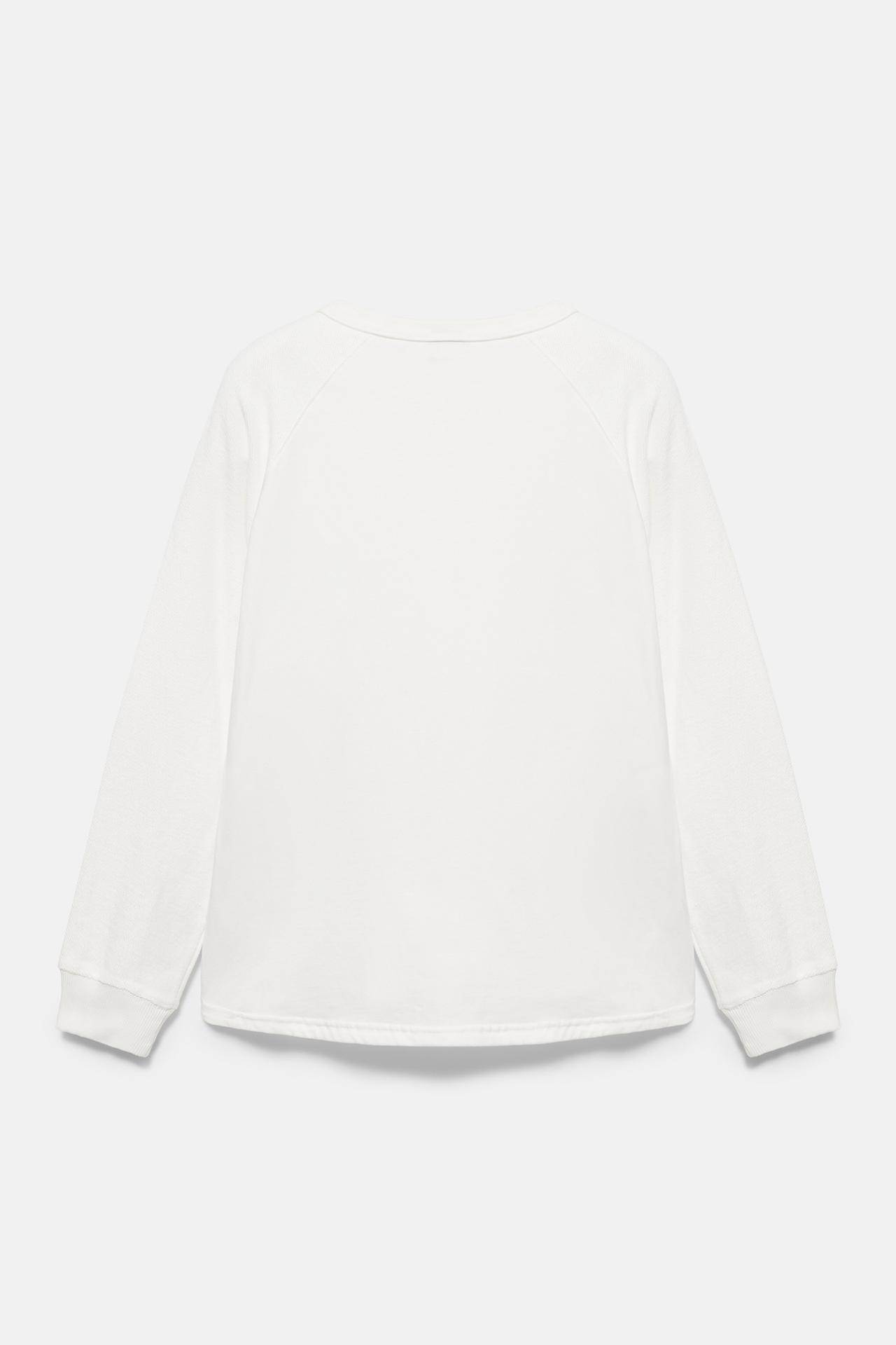 Henley-neck T-shirt — Off white