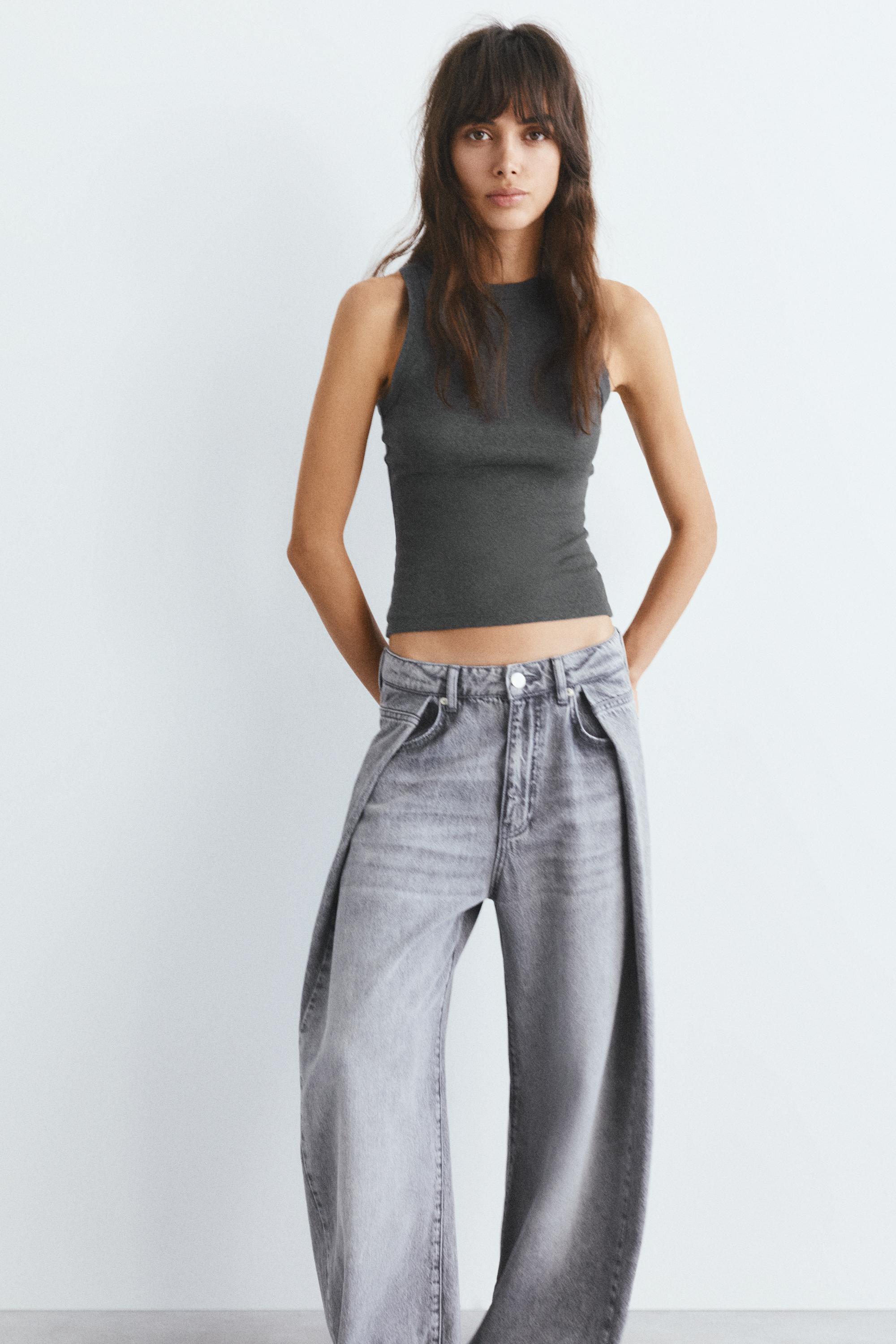 Round neck tank top — Medium marl
