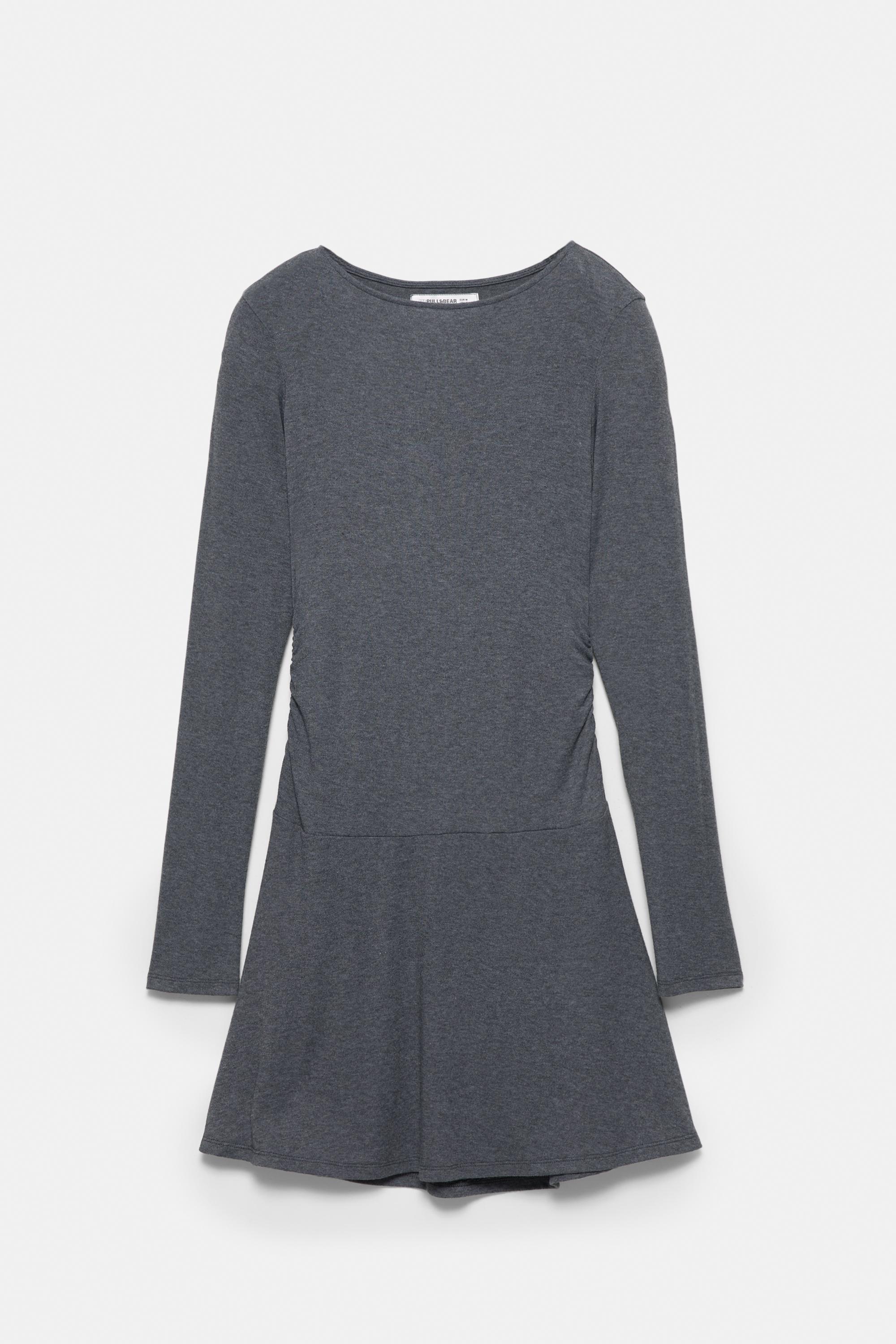 Soft touch short dress — Anthracite grey