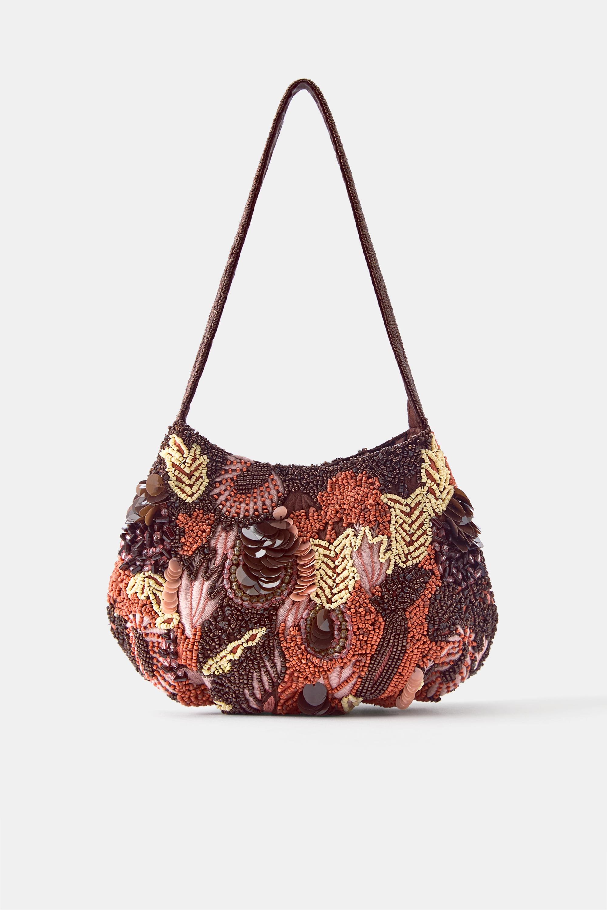 Beaded shoulder bag — Orange