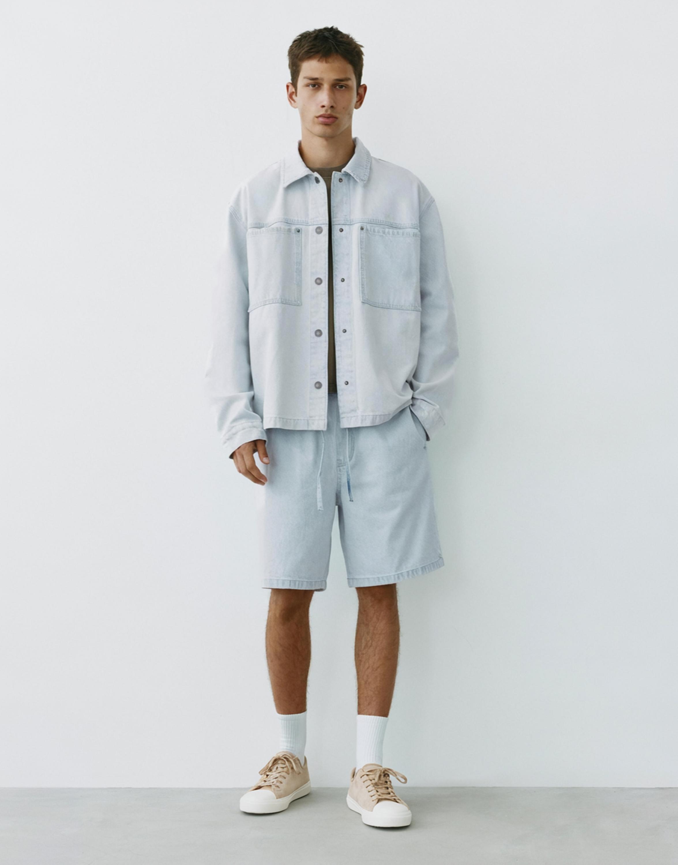 Denim overshirt — Sky blue