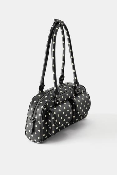 Polka dot multipocket shoulder bag — Black 3
