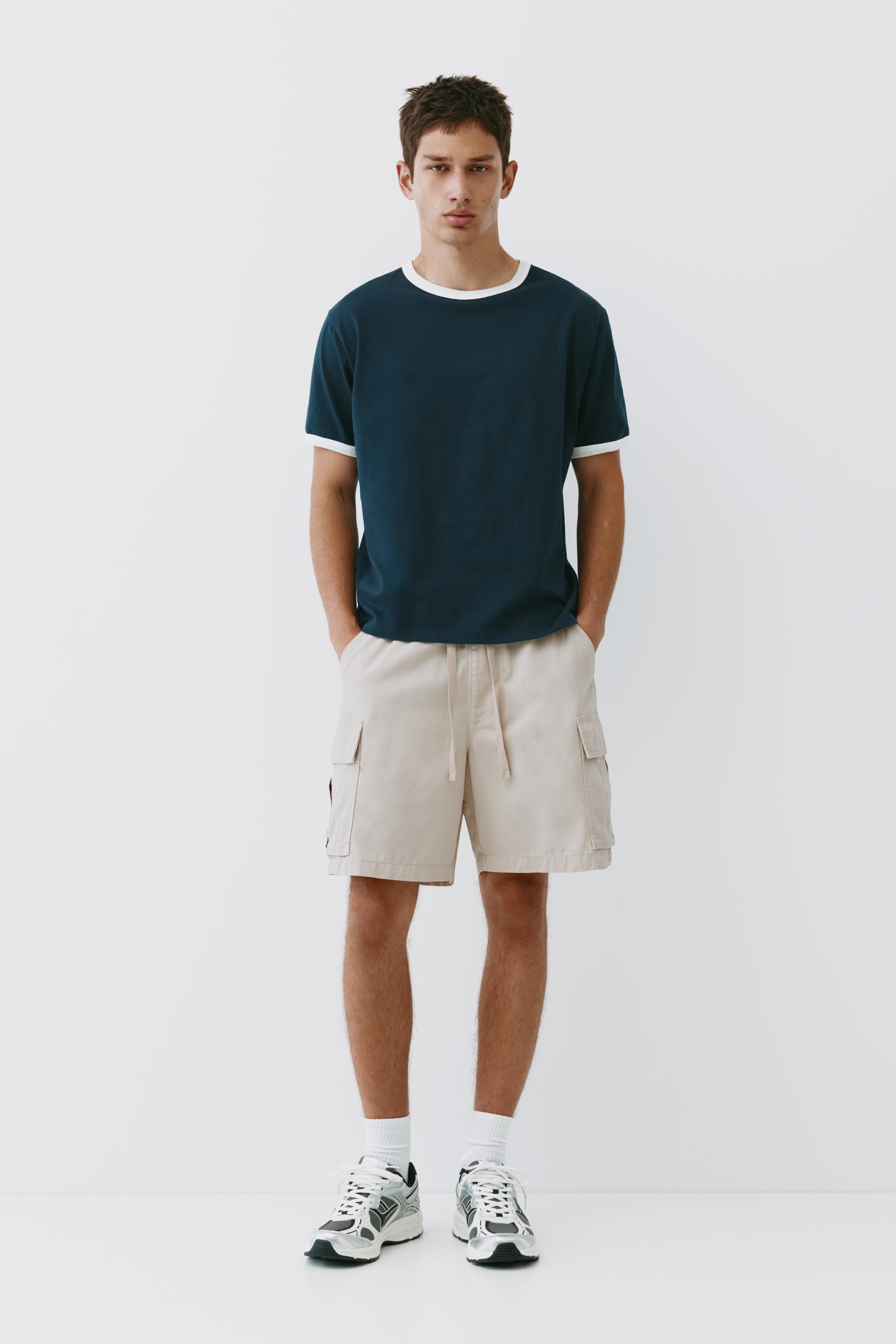 Cargo Bermuda shorts — Ecru